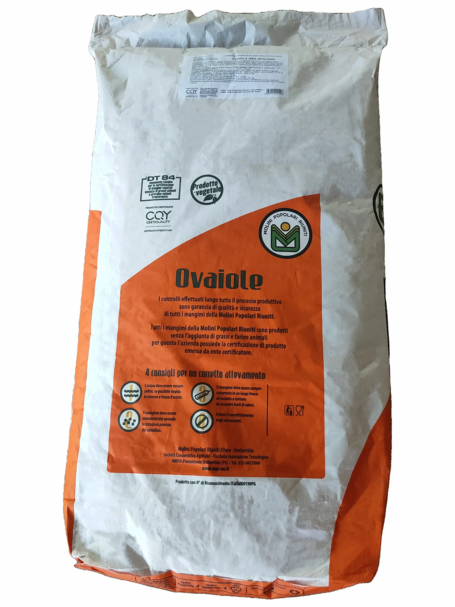 Ovaiola, NO OGM, Mangime Galline Ovaiole 25 Kg