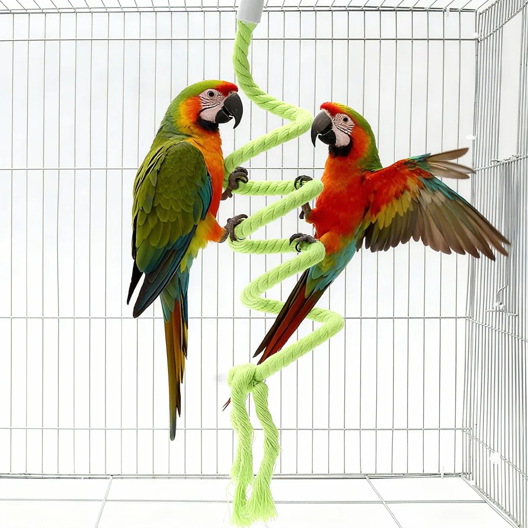 Uno Giochi Per Uccelli, 1 m Scale Con Cordino, Giocattoli Per Pappagallini, Accessori Per Gabbie Per Pappagalli, Trespolo Per Pappagalli Cacatua