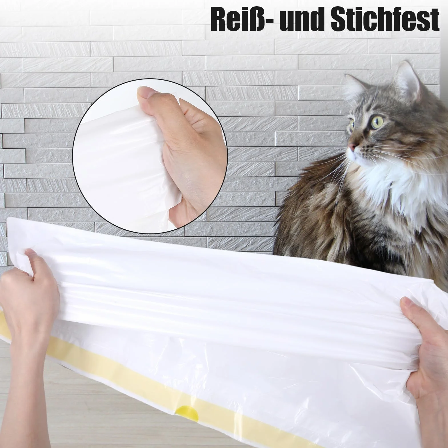 20 sacchetti per lettiera per gatti, sacchetti per lettiera per gatti, con cordino, sacchetti igienici, per lettiera per gatti, XXL, resistenti agli strappi, durevoli (79 x 45 cm)
