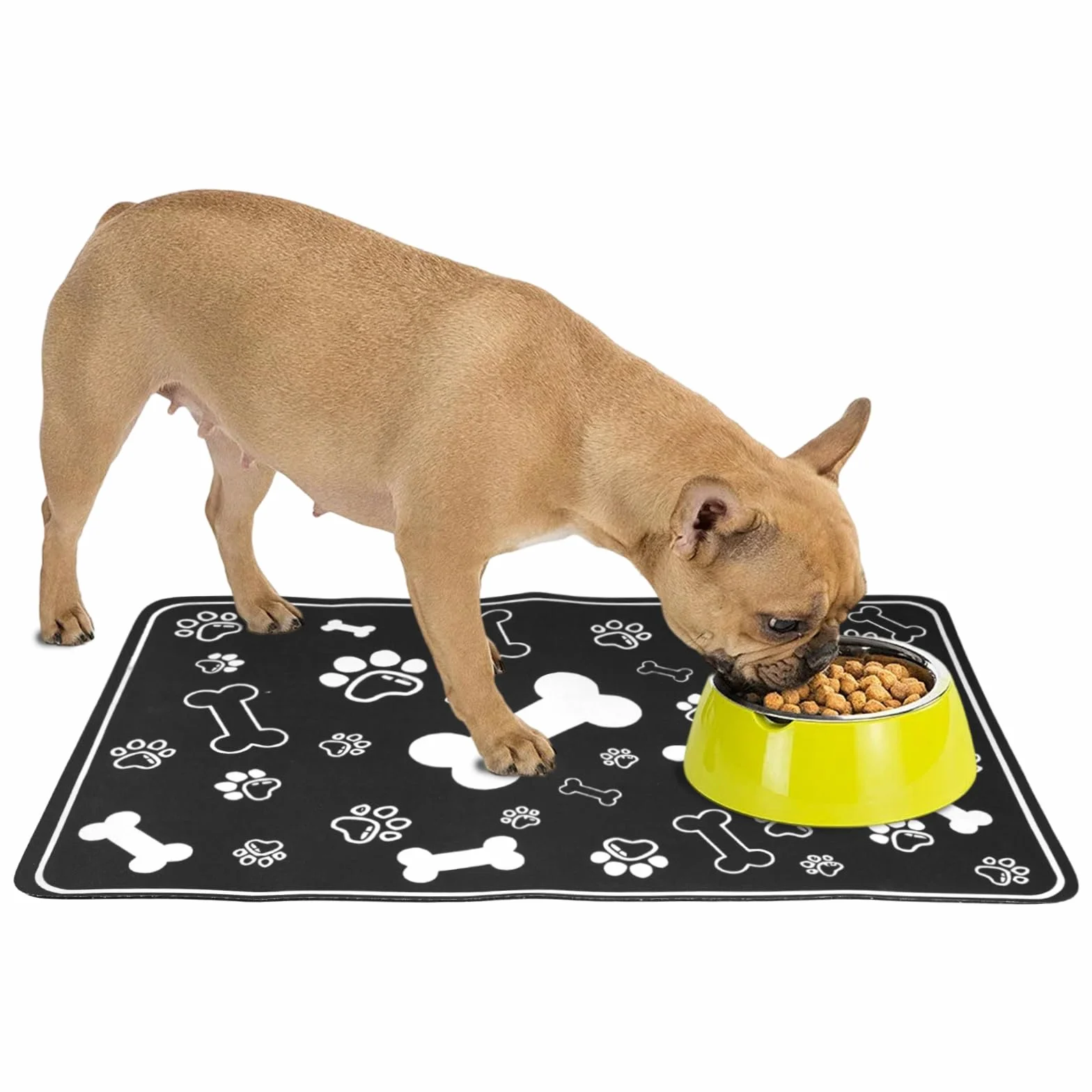 Tappetino Ciotola Cane In Terra Diatomacea 50 X 30 Cm, Impermeabile Antiscivolo Sottociotola Per Cani, Super Assorbente Tappetino Ciotole Gatto, Facile Da Pulire, per Proteggere Pavimento Da Liquidi