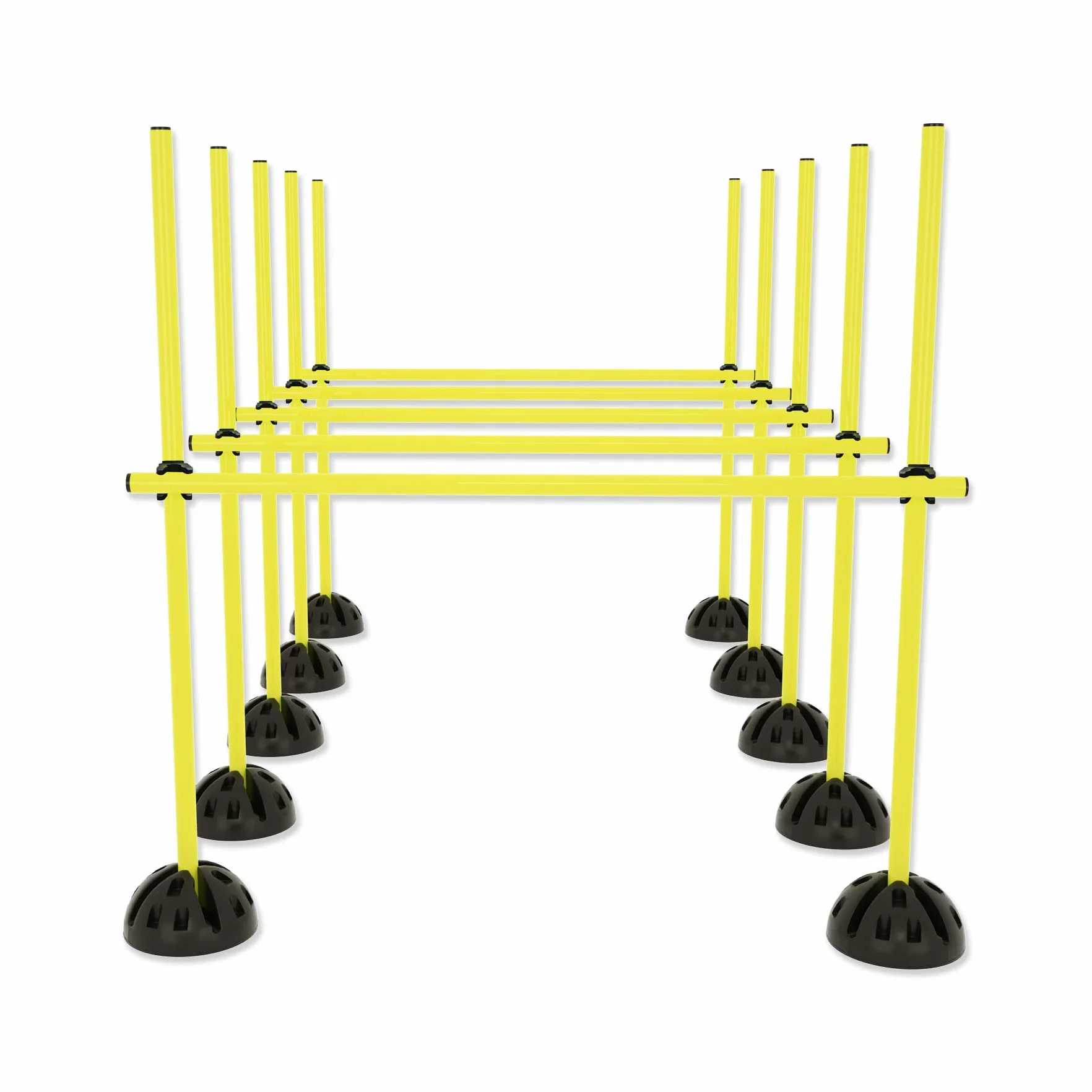 Froadp Agility Sports, set di barre per saltare per cani, regolabili in altezza, set di ostacoli per allenamento condizionale, multifunzione, per pallacanestro e calcio (giallo e nero)