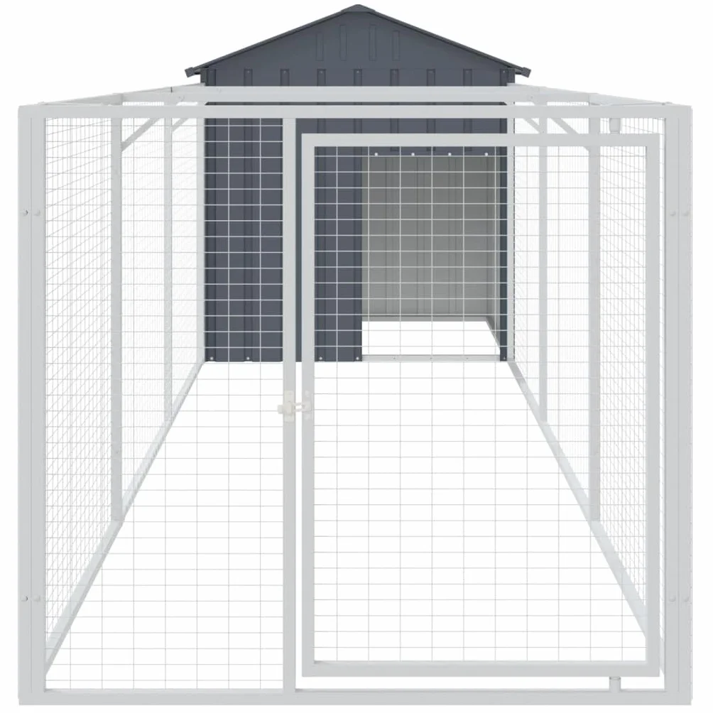 Gabbia per Cani da Interno con Tetto Antracite, Box e Recinto, Casetta 117x405x123 cm in Acciaio Zincato