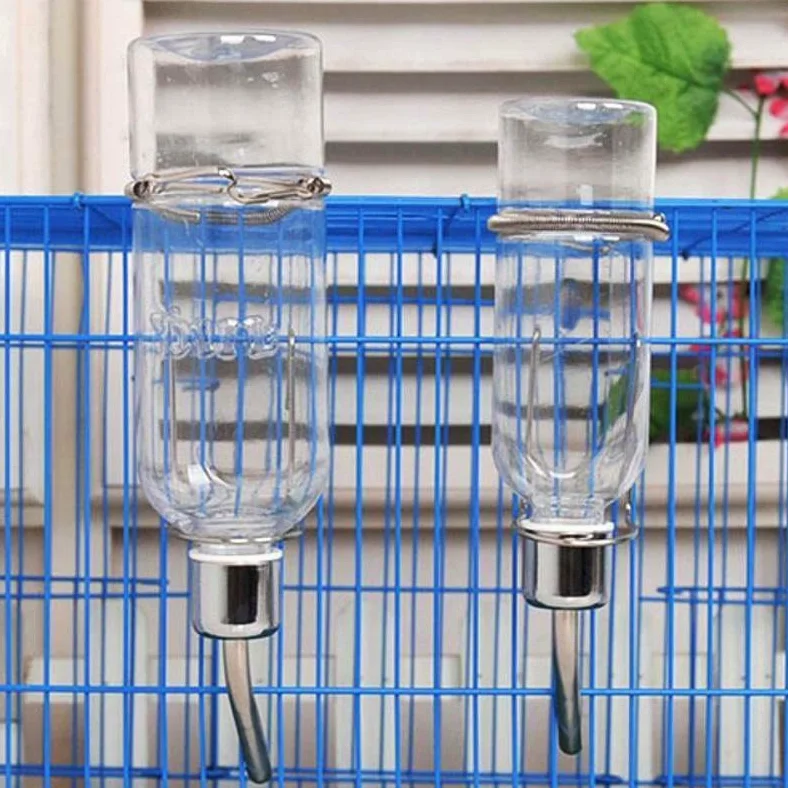 Piccolo abbeveratoio per gabbia di animali, Durevole bevitore di criceti Piccolo portabottiglie for animali domestici Scoiattolo Criceto Coniglio Mangiatoia for alimenti Simpatica bottiglia d'acqua fo