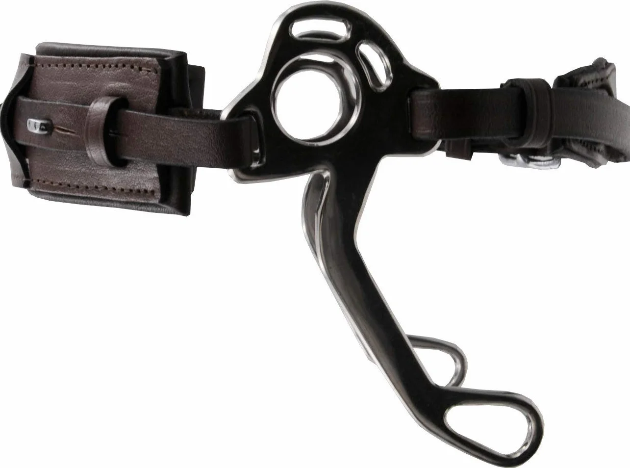 Reitsport Amesbichler AMKA Hackamore - Pettorina senza morso con nasello, colore: Nero