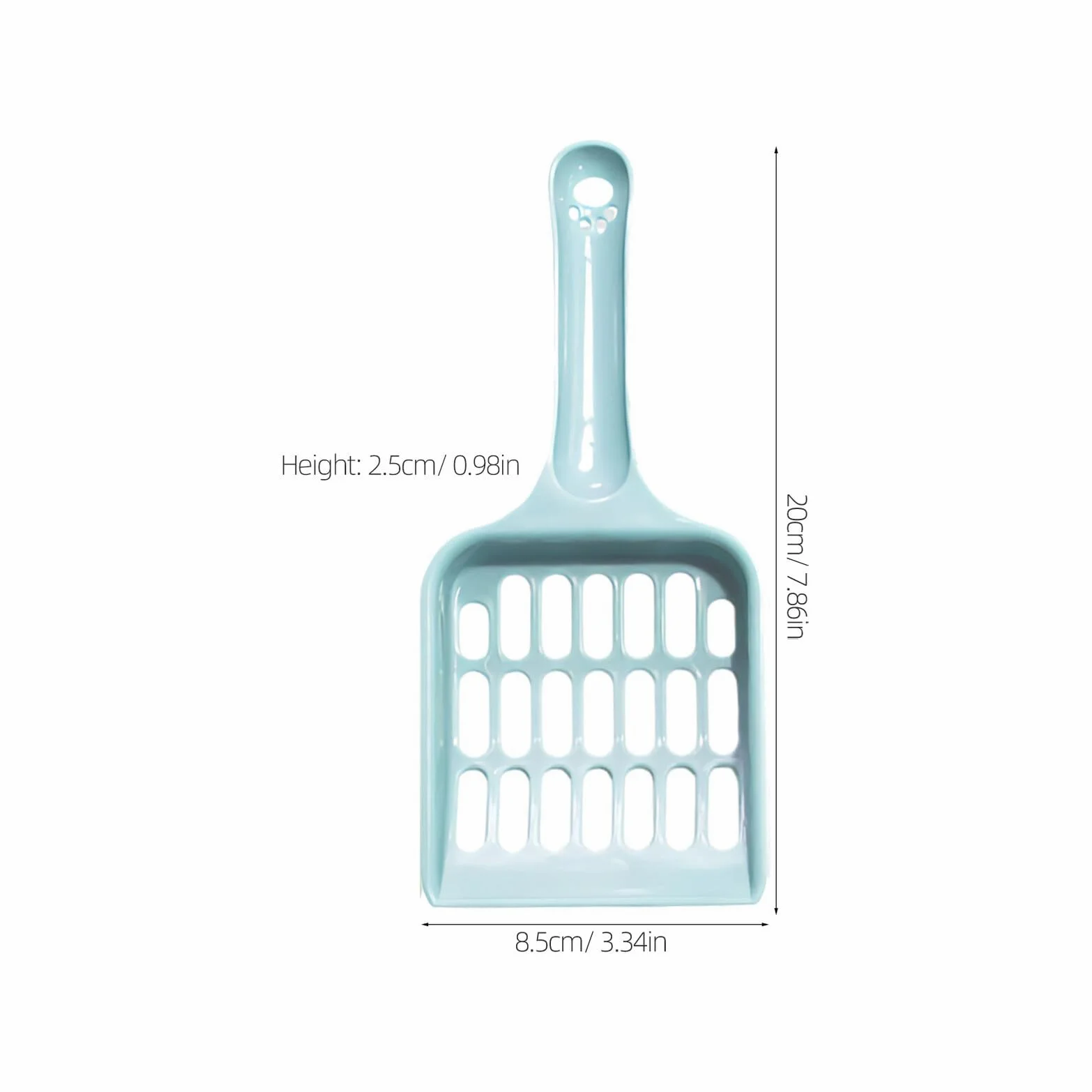 Palette per Lettiera per Gatti in Plastica Infrangibile Setaccio Fori Piccoli Piccola Paletta Leggera per Raccolta Escrementi Animali Domestici Set da 24 Pezzi Colorati per