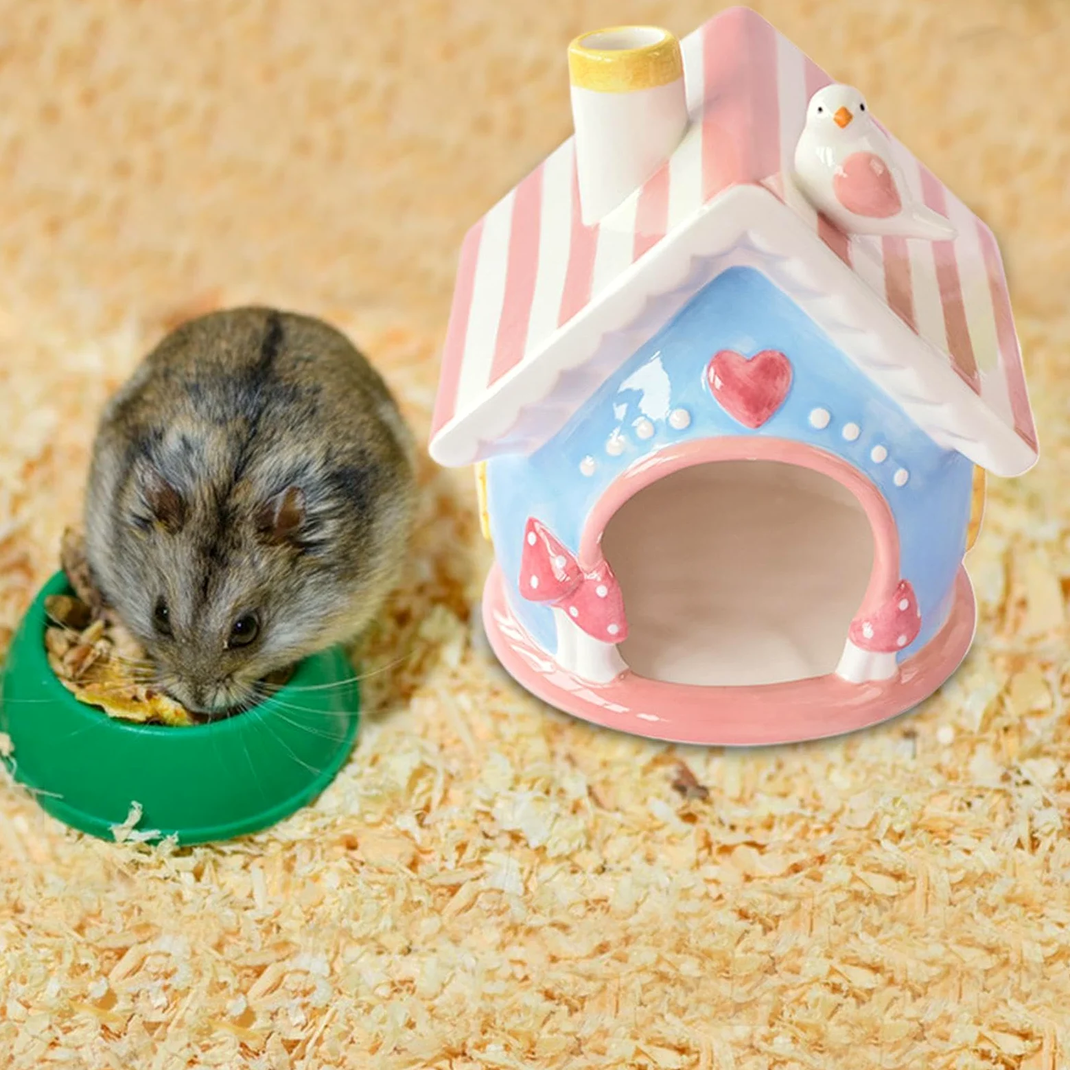 Rifugi Per Criceti Nascondigli Per Animali,Capanna Cincillà E Casa Gerbillo | Ceramica Casette E Gabbia Per Criceti Gerbilli Topi Furetti Cincillà Conigli Per Interno
