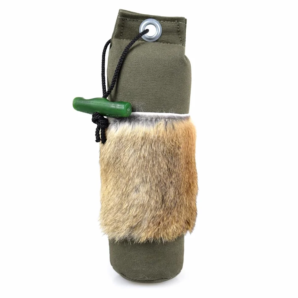 Romney's Manichino con vera pelliccia di coniglio per cani | Robusto | Manichino selvaggio per l'addestramento caccia| Pesi vari | 500g