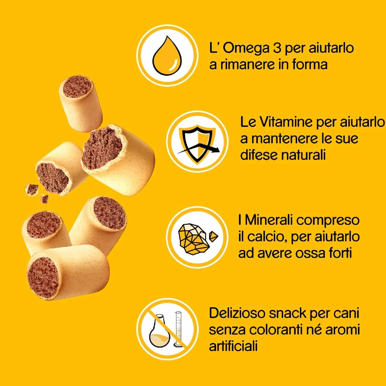 Pedigree Markies Snack, Biscotti per Cane, Confezione da 12 x 500 g