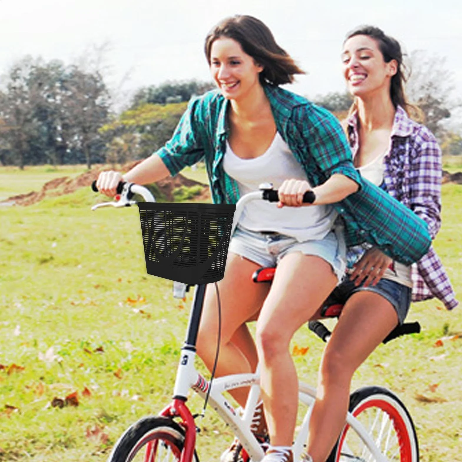 Cestino Per Bici Cestino - Cestino Anteriore In Plastica Per Bicicletta - Plastica Resistente Contro Gl'urti,Adatto Alla Maggior Parte Delle Biciclette - Installazione Rapida E Semplice, Versatile