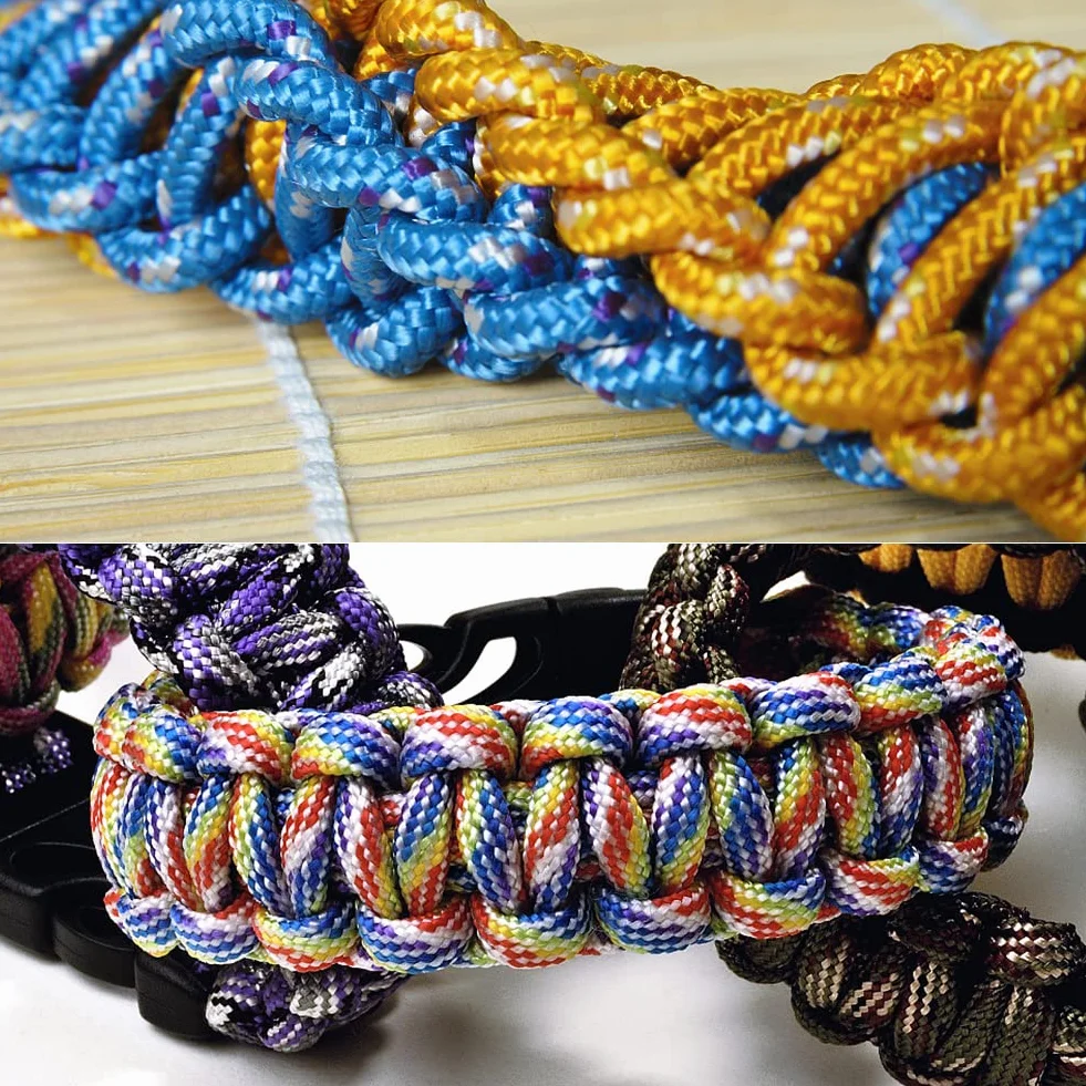 Paracord 550 corda in nylon Paracord da 4 mm, 35 pezzi di corde in nylon multifunzionali per la fabbricazione di braccialetti fai da te Cordino per cani Collare per cani