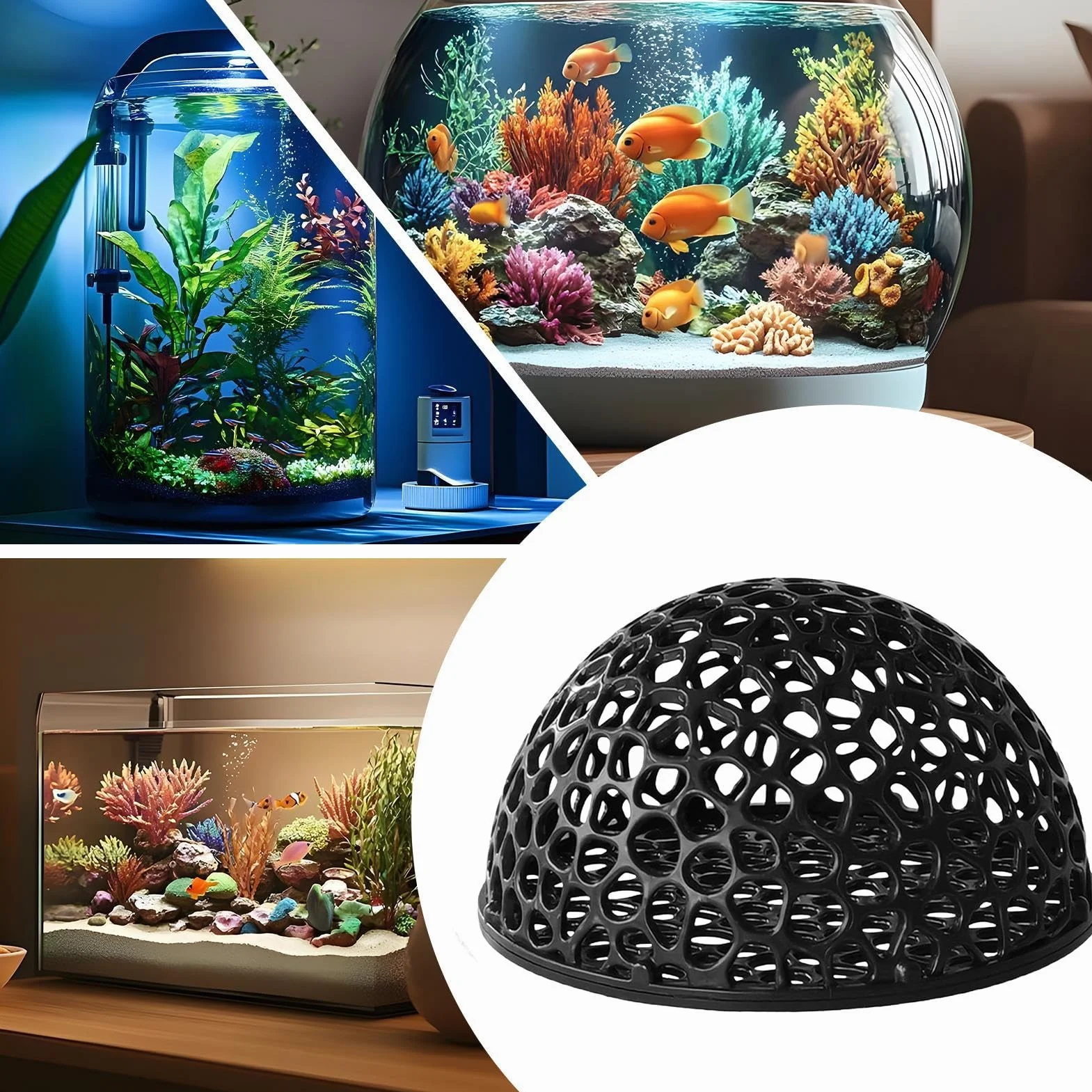 Ripari Per Acquario, Tana Per Vasca Pesci, Per Gamberetti Casa Cava Per Riposo Riproduzione Tartarughe Betta Sott'acqua Salata