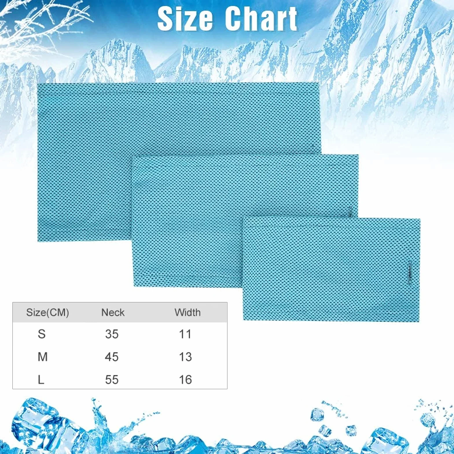 Bandana Raffreddamento per Cani Collare Rinfrescante Blu L