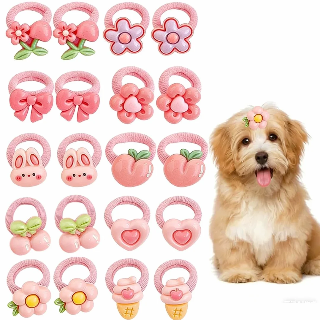 Fiocchi per Cani con Elastici, Dog Bow Stili Multipli, Accessori per la Toelettatura