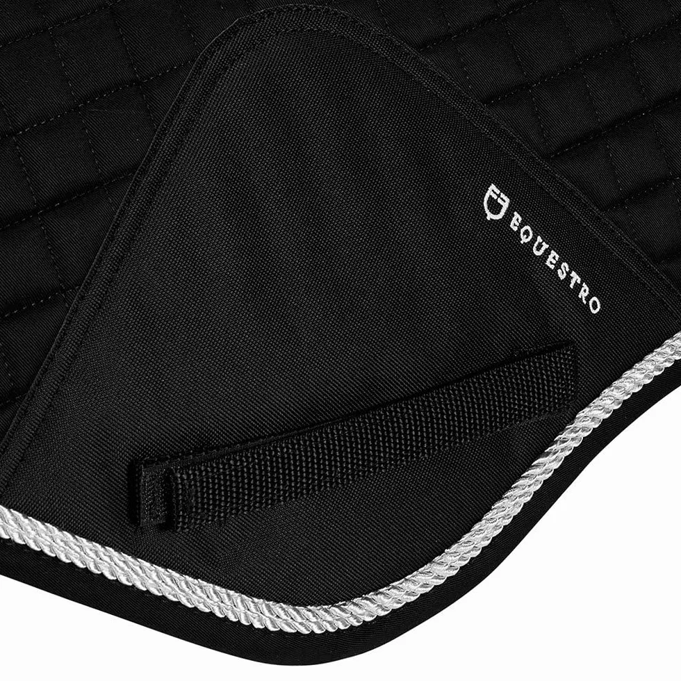 SOTTOSELLA EQUESTRO DA SALTO IN COTONE SAGOMATO INTERNO TESSUTO TECNICO TG FULL (NERO)