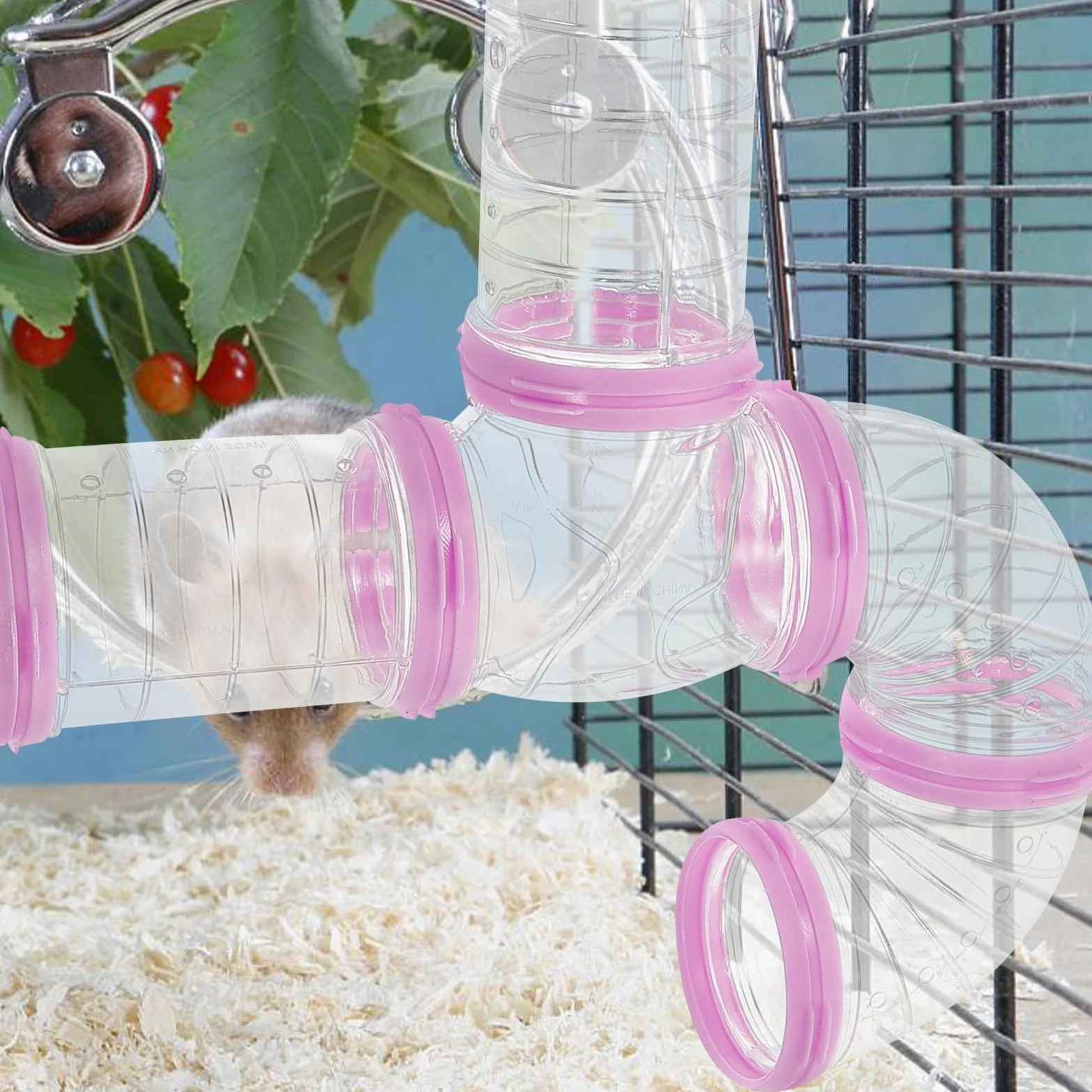 Tunnel Tubo per Criceto in Plastica per Gabbia, 2 Set | Connessione Diy, Accessori per Habitat e Area Gioco, Adatto a Criceti e Porcellini D'india