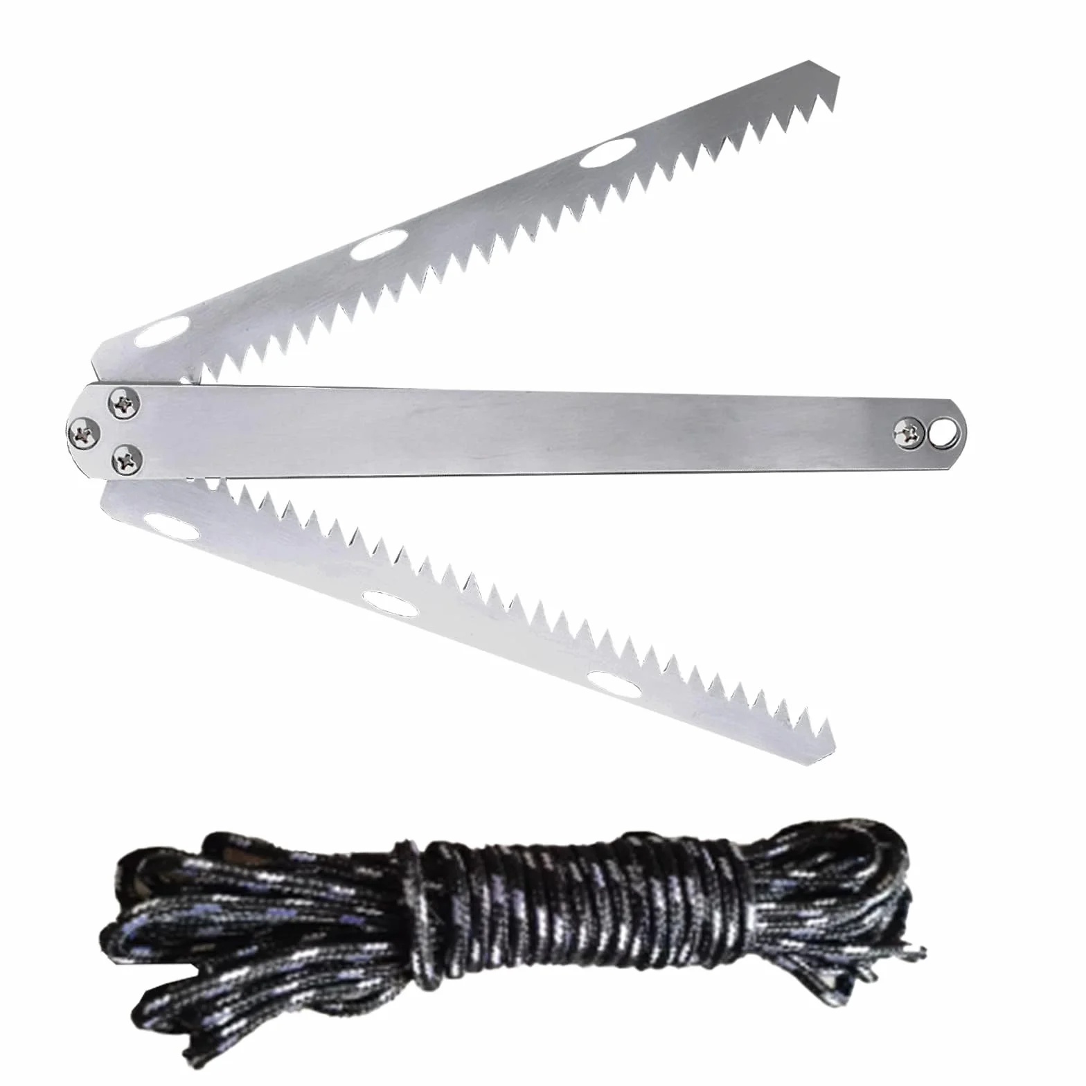 Taglierbacce Acquatiche, Tagliaerba per Pesca in Acciaio Lnossidabile, Acquatiche Rasoio per Piante, per la Rimozione delle Piante Acquatiche in Stagni o Acquari (Corda da 20 m)