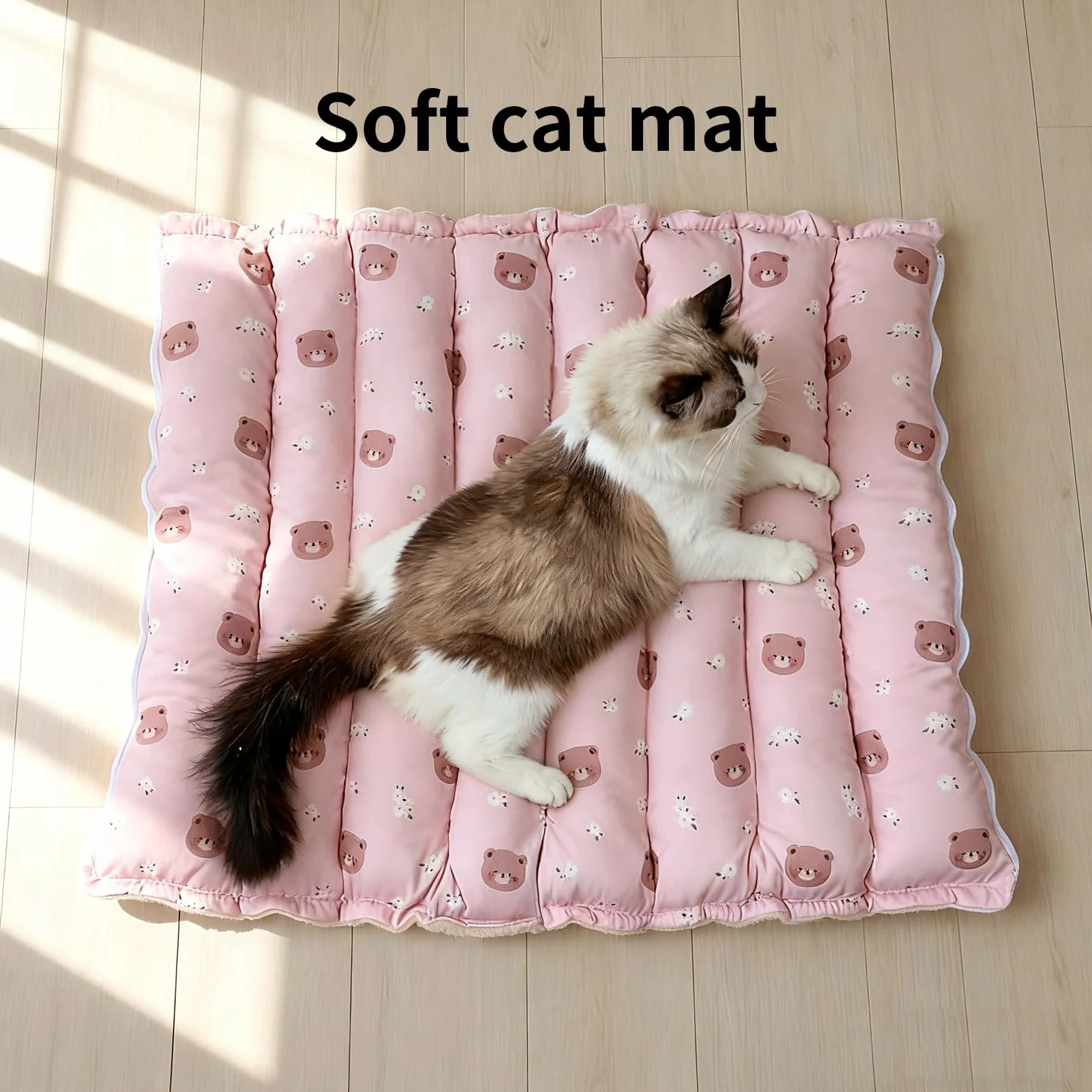 Tunnel giocattolo per gatti con caldo tappetino invernale per gatti, reversibile, in peluche e pile, tappetino da gioco pieghevole per conigli interni, gattini, furetti, cuccioli, diametro 27