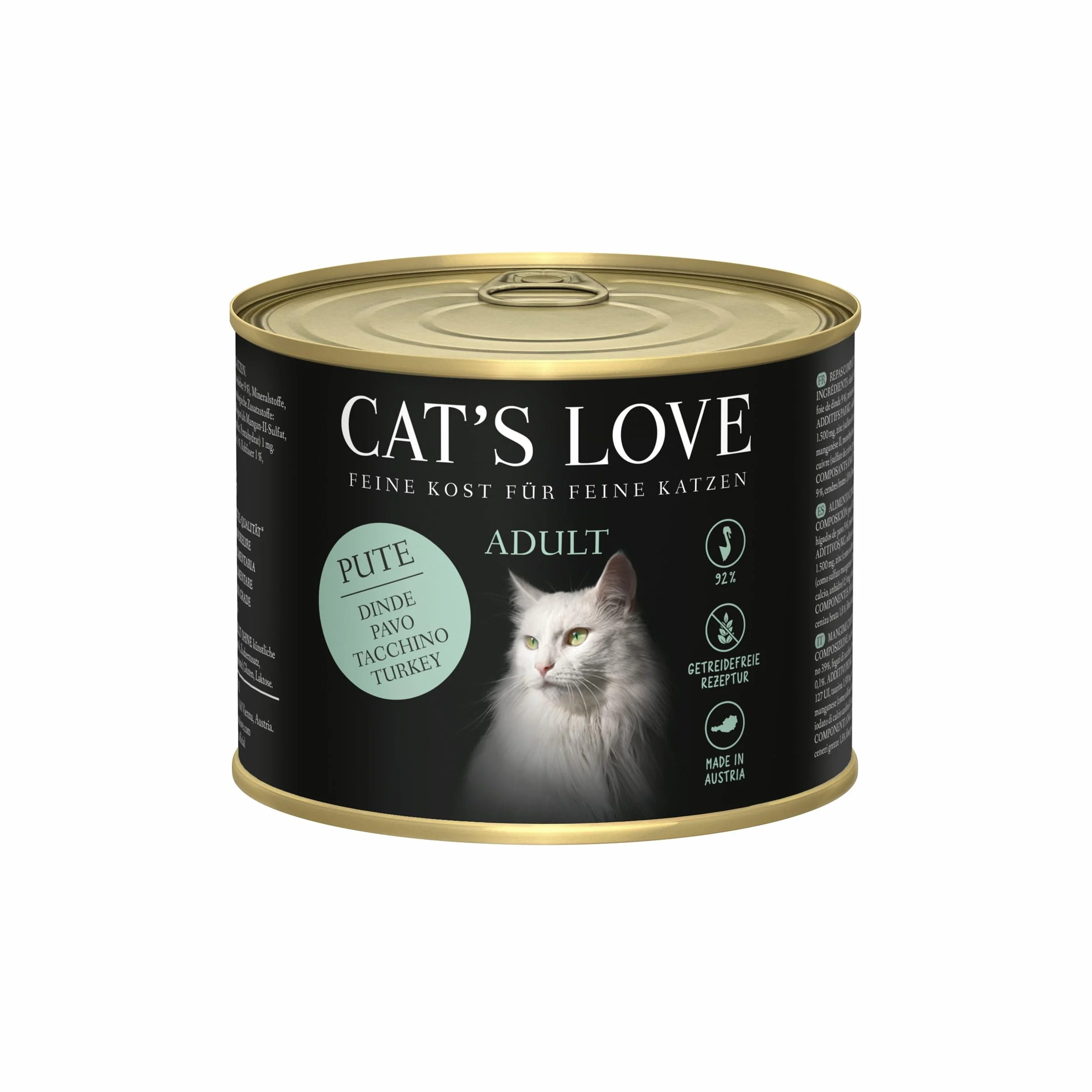 Cat'S Love | Cibo umido per gatti | 6 x 200 gr | (Pavo)