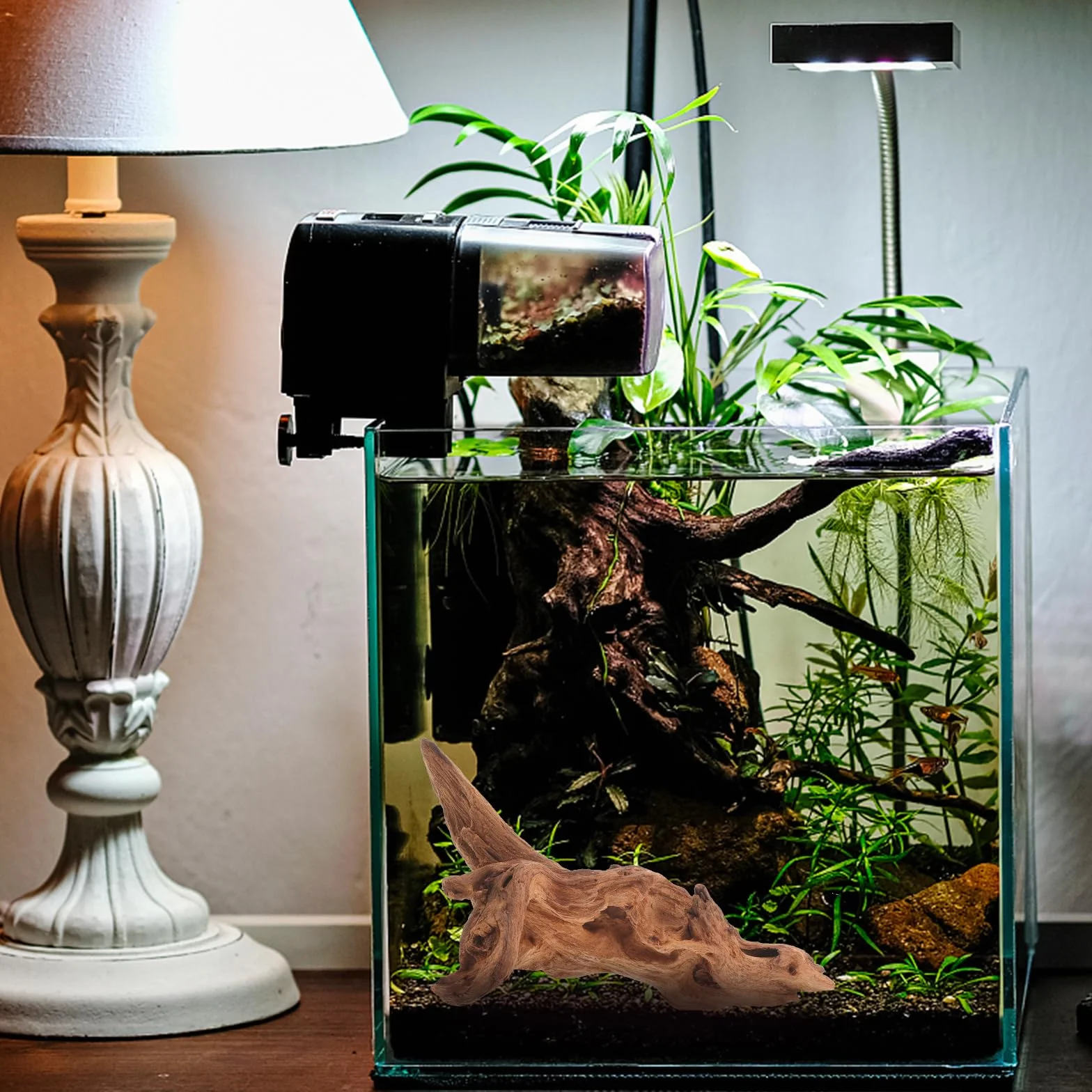 FOMIYES Legno sommerso per acquario, legno di mangrovie naturale, per acquari, legno morto per acquari, decorazioni in legno, ananas e legno morto ornamenti in legno