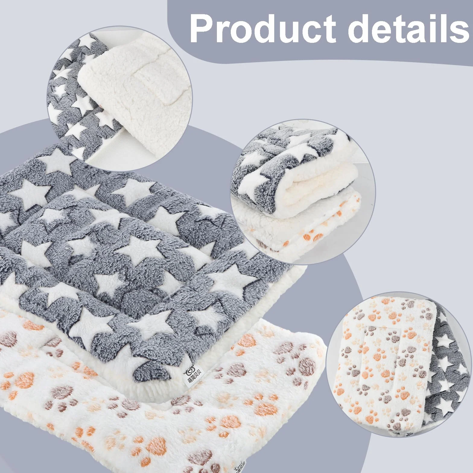 2 Pezzi Letto In Peluche Caldo Per Piccoli Animali, 40x30 cm Calda Coperta Per Porcellino D'India, Cuccia Soffice E Coperta Invernale Per Conigli, Criceti, Porcellini D’India E Cincillà
