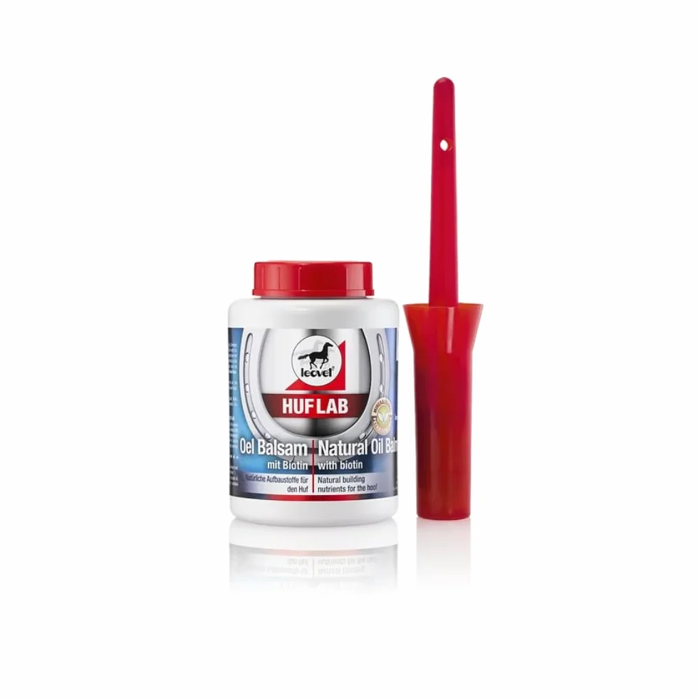 Leovet Huflab Olio Balsamo con Biotina | 500 ml | Cura degli Zoccoli per Cavalli | con Oli Naturali