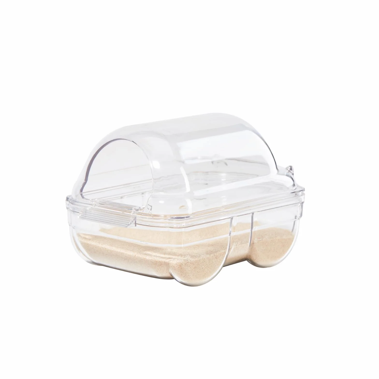 Criceto Sabbia Bagno, Toilette Trasparente per Criceti Contenitore per Bagno di Sabbia per Criceti Gerbilli Ratti (S)
