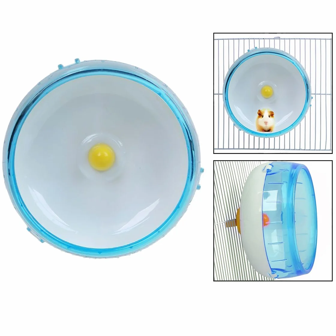 Giocattoli di Plastica Ruota Corsa Esercizio per Criceti(Blu)