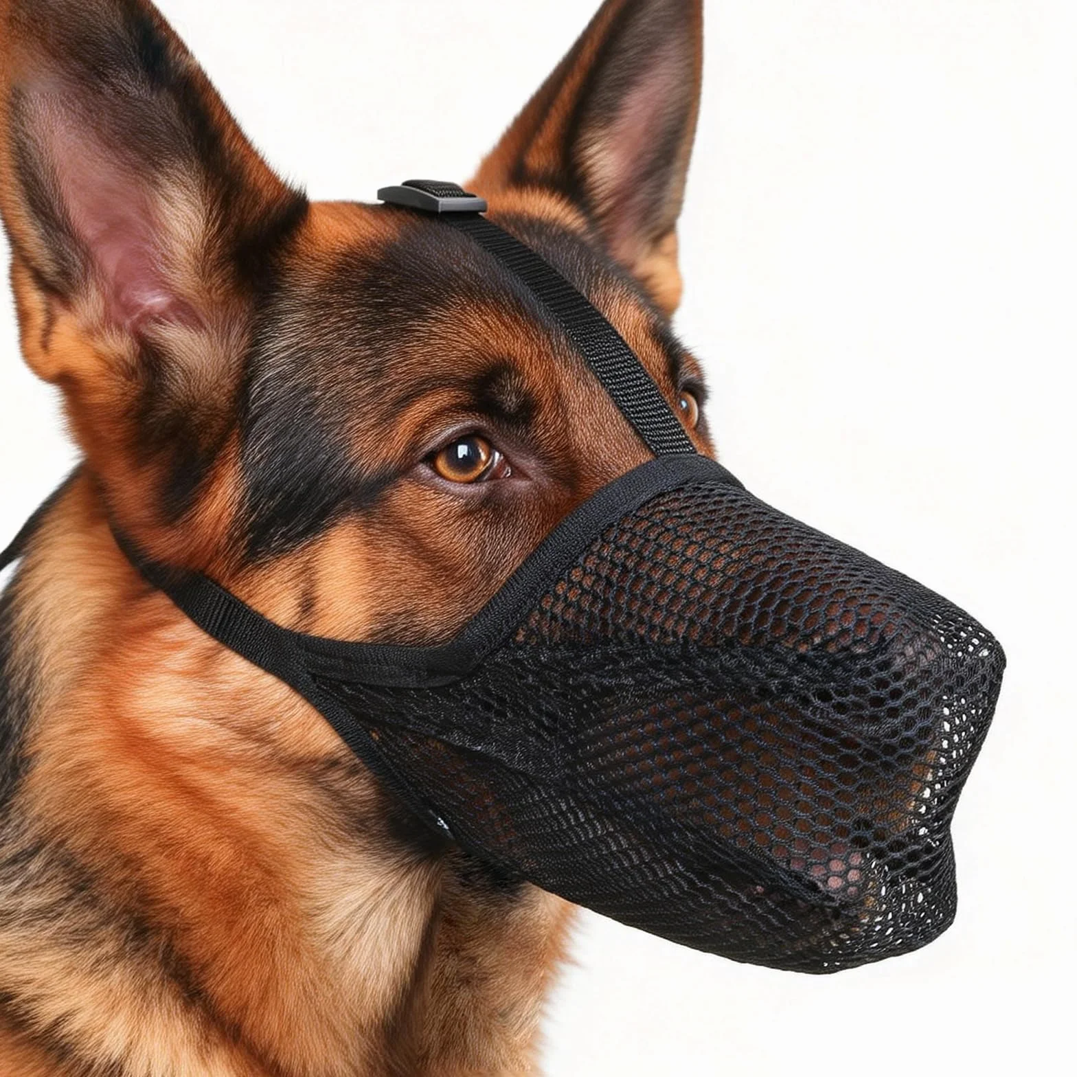 Museruola per Cani Museruola Traspirante Cane Regolabile Addestramento a Maschera Morbida per Anti-Mordere Anti-Abbaiare per Taglia Piccola Media Grande