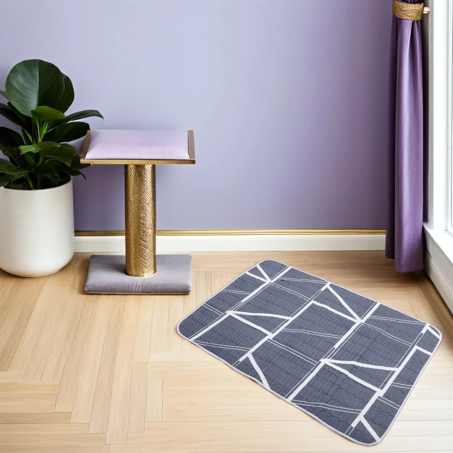 Toyvian Tappetino Assorbente per Animali Domestici Lavabile e Riutilizzabile 2 Pezzi in Cotone Ecologico Facile da Pulire per Addestramento Cuccioli e Uso Interno