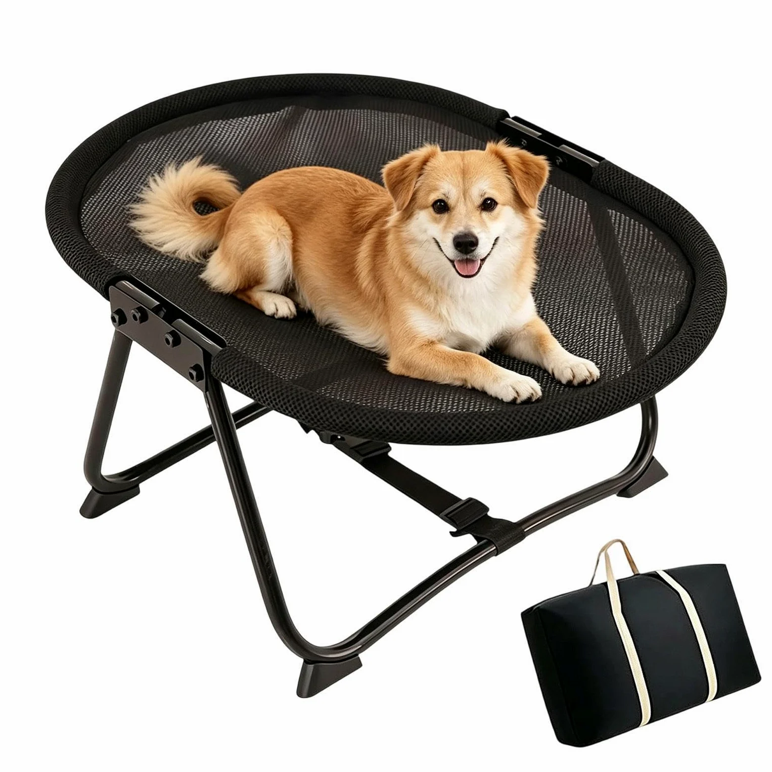 Generico Rialzato per Cani Tappetino Pieghevole Traspirante | Rialzato Pieghevole Per Animali Da Esterno Adatto A Cuccioli, , , Interno, Casa, Giardino, Viaggio, Campeggio, Spiaggia,