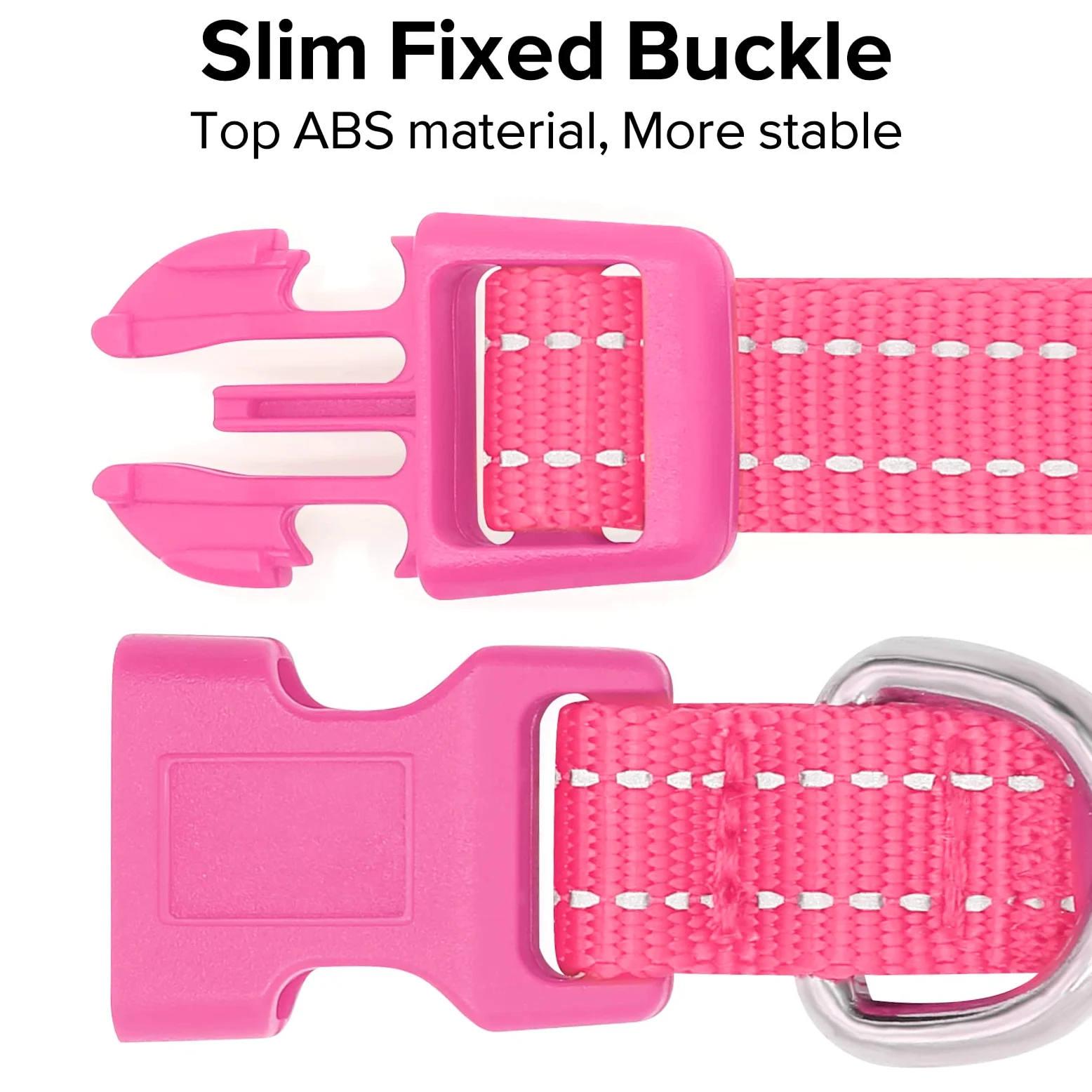 Vizpet Collare per cani a LED ricaricabile USB e XS regolabile in nylon, collare di sicurezza luminoso per cani e gatti di piccola taglia (rosa)