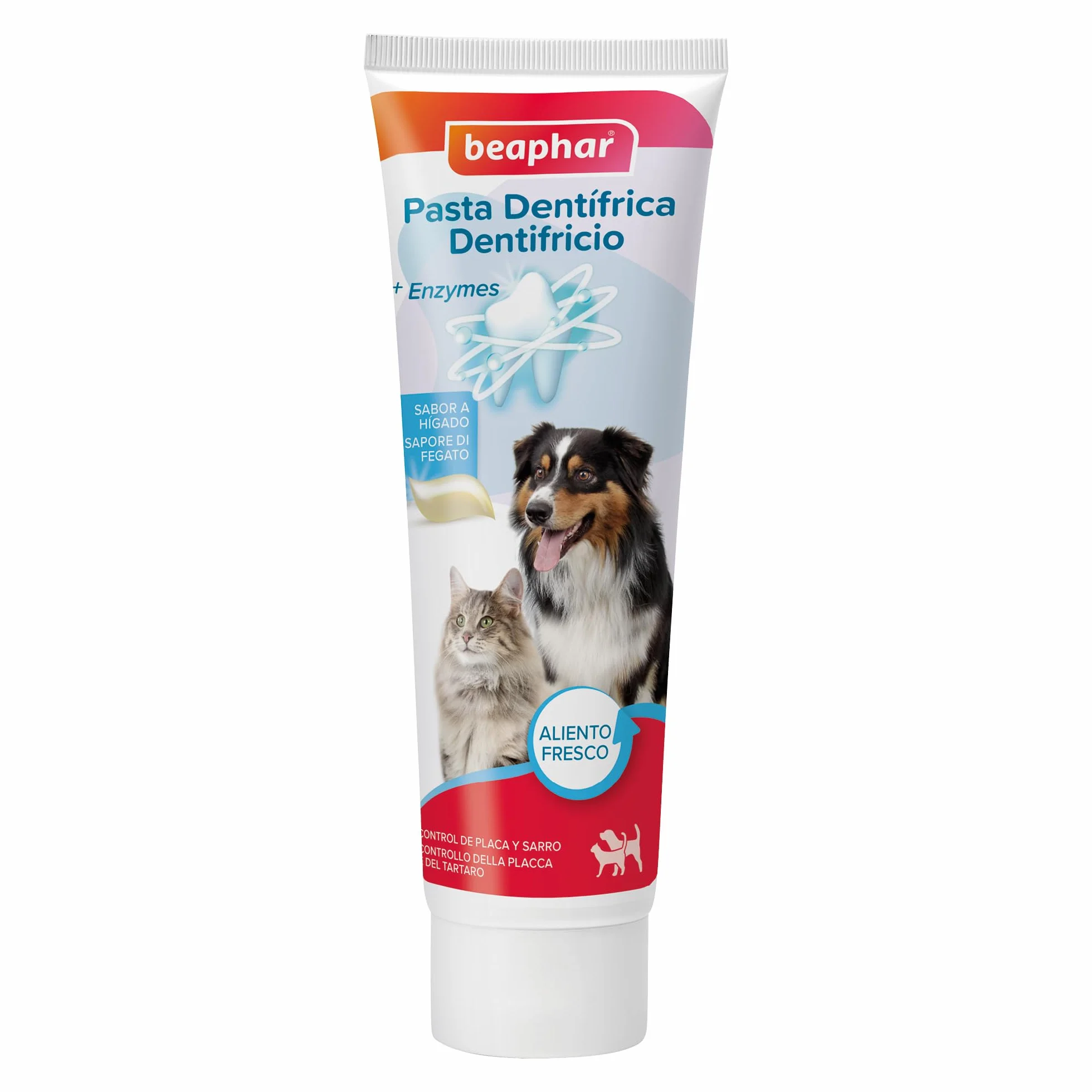 Beaphar Dentifricio per Cani e Gatti Anti-Placca e Anti-Tartaro Aromatizzato al Fegato 100 g