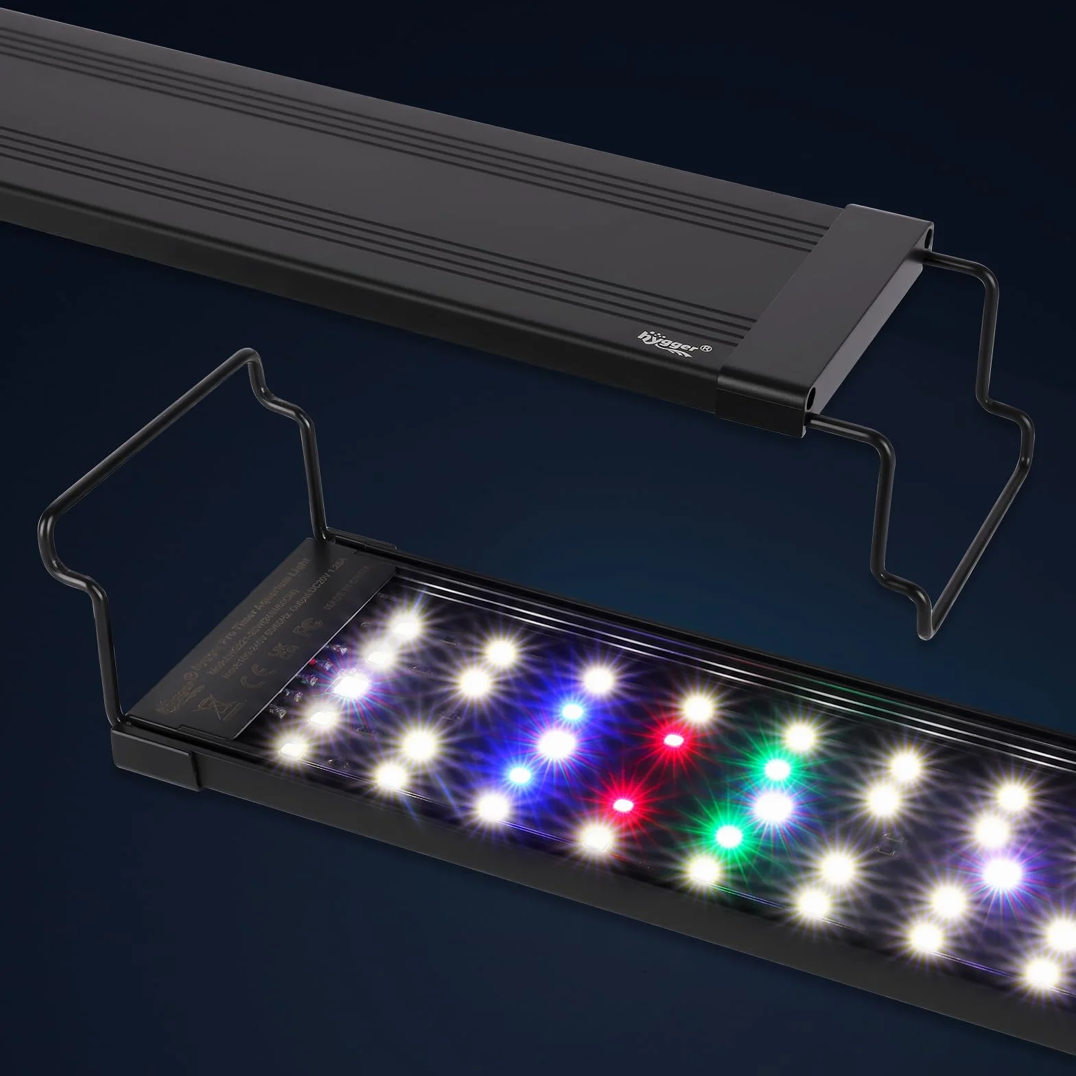 hygger Lampada Aquarium LED 30W per 75-90cm Tanks, Timer Day-Night, Regolabile