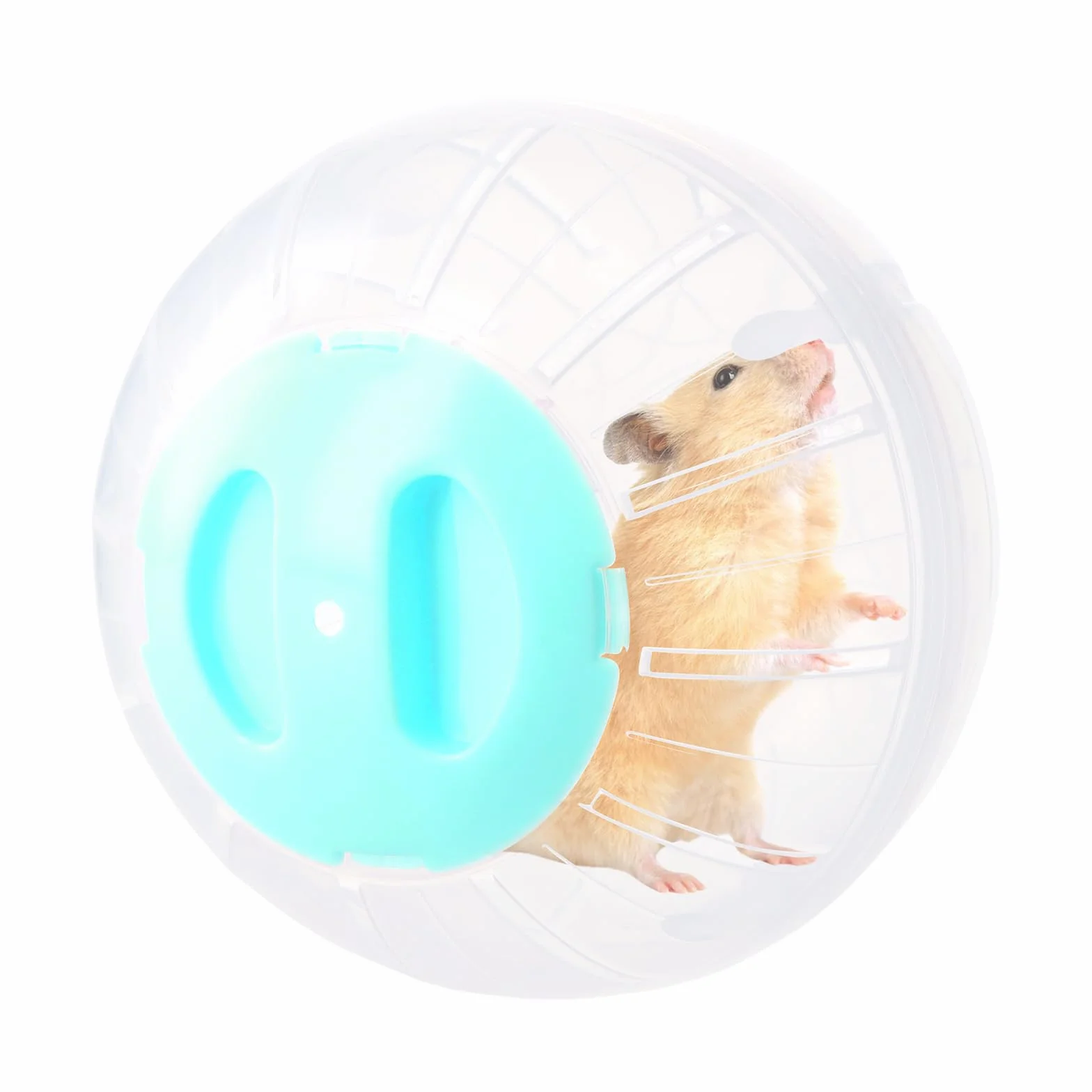 Palla Fitness per Criceto 14,5cm, Trasparente - Ruota di Corsa in Plastica per Roditori, Nano Gerbilli, Piccoli Animali - Hamster Toys (Blu Trasparente)