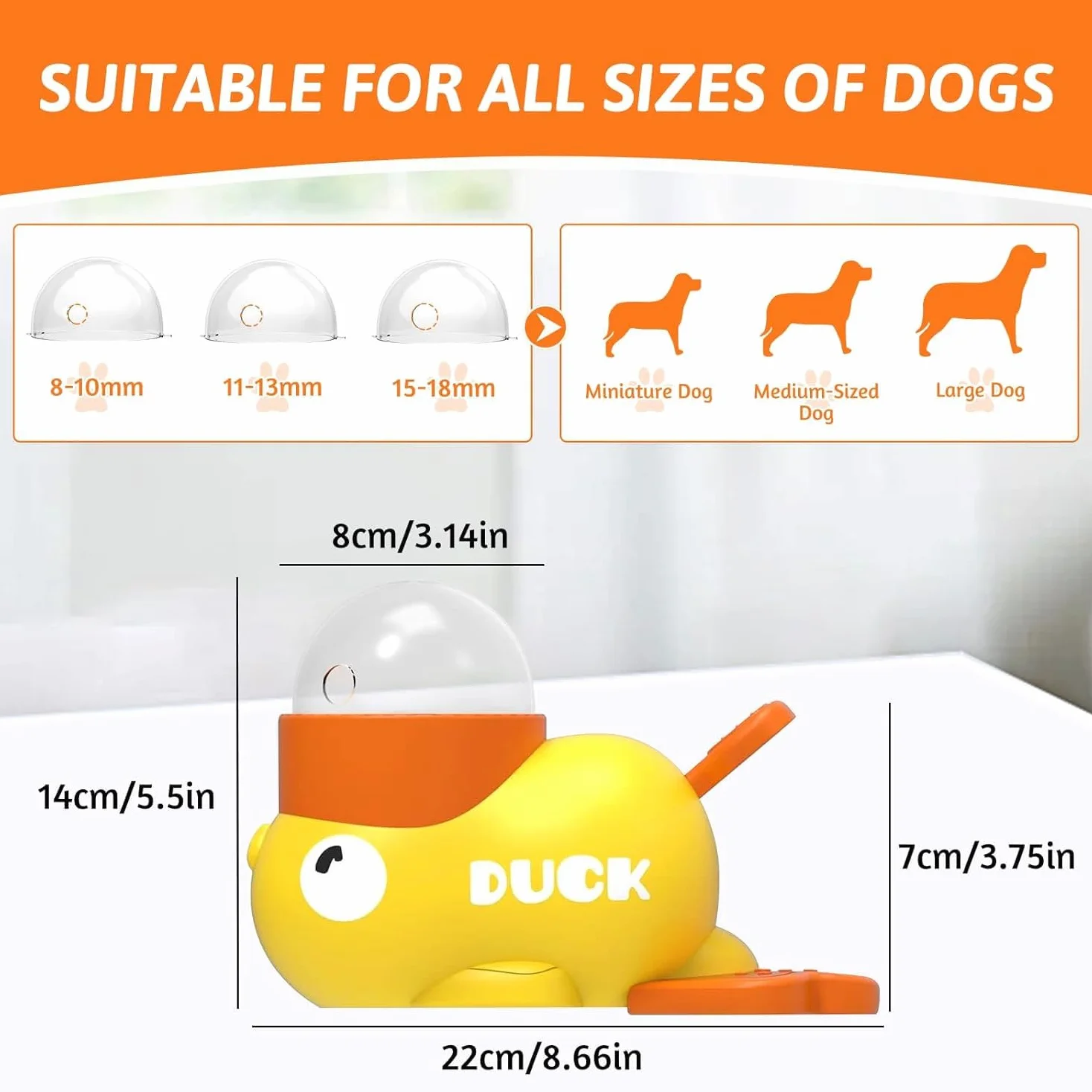 Giochi Di Intelligenza Cane, Dispenser Cibo Gatti, Giocattolo Interattivo a Forma di Anatra, Giocattolo Interattivo 2 In 1 per Cani e Mangiatoia Lenta, Dispenser per Cani d'Anatra