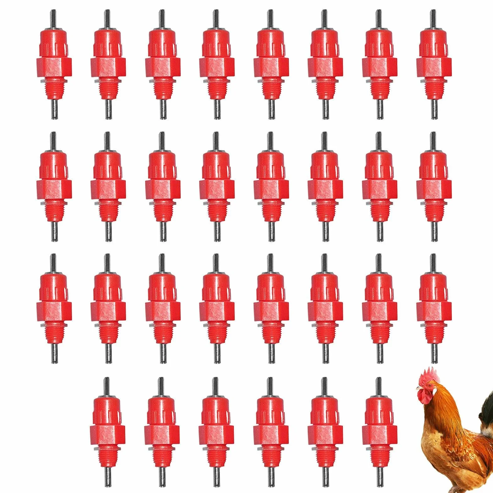 Abbeveratoio A Beccuccio Per Pollame - Capezzolo Per Acqua Per Galline,Fontana Bere Automatica Inossidabile Portatile Per Gabbie Uccelli Capre Conigli Paperi Polli Inverno Giardino
