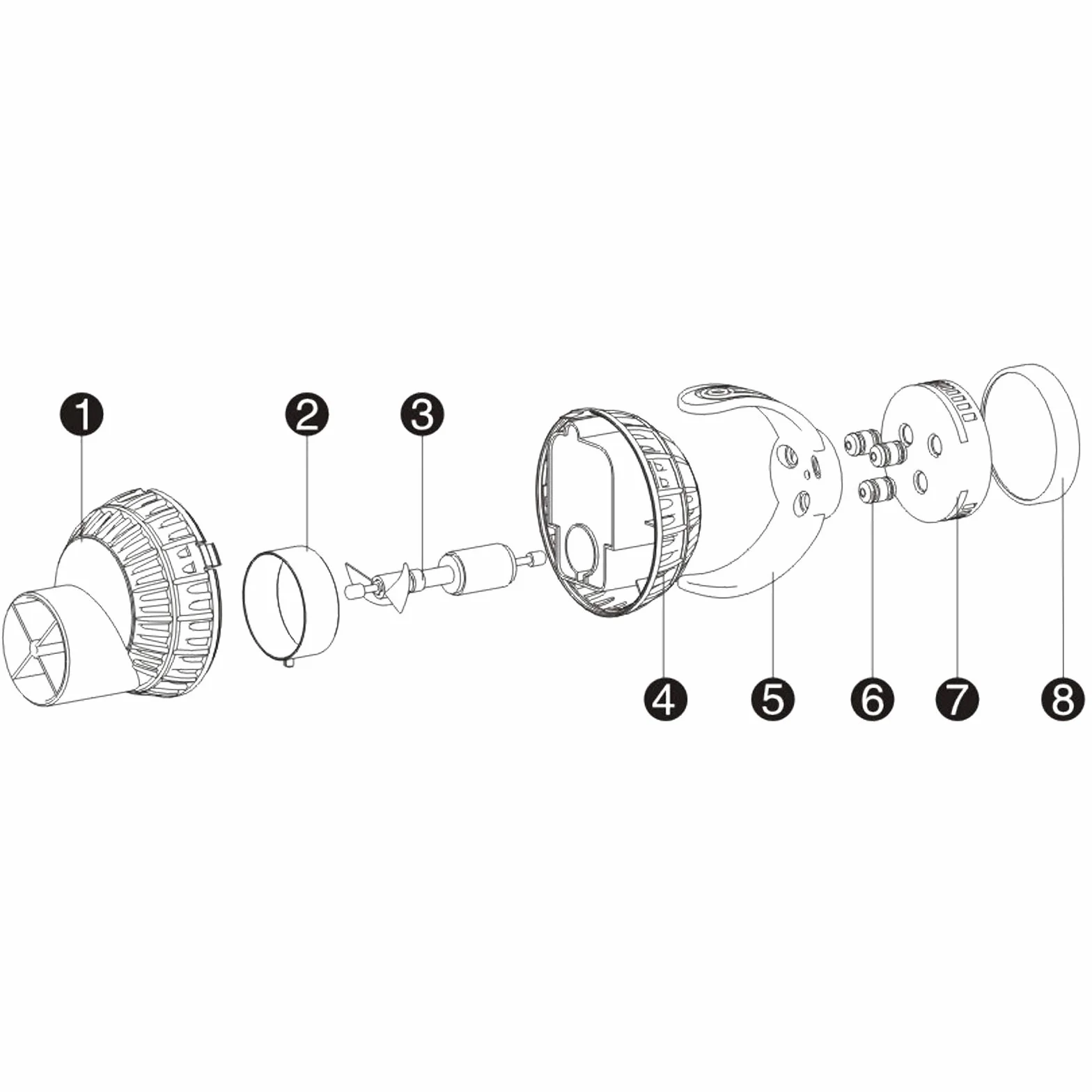 SunSun JVP-132 Pompa di movimento per acquari 8000l/h 12W, orientabile con supporto magnetico