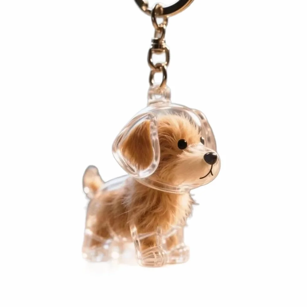 Charm Conservare Capelli Animali Capsula Memoriale 1 Pezzo Cane Maltese Portachiavi
