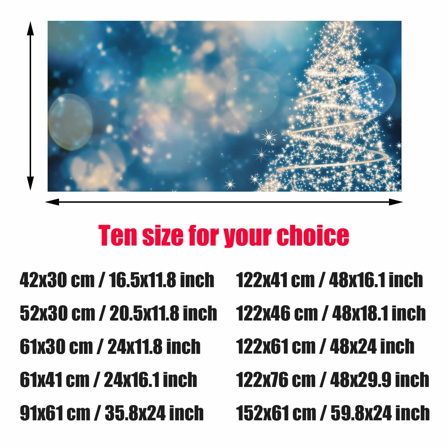 BAHULA Adesivo di sfondo per acquario di Natale, sfondo per acquario, sfondo per acquari, in PVC, adesivo per albero di Natale, sfondo per poster e decorazioni in carta, 122 x 76 cm