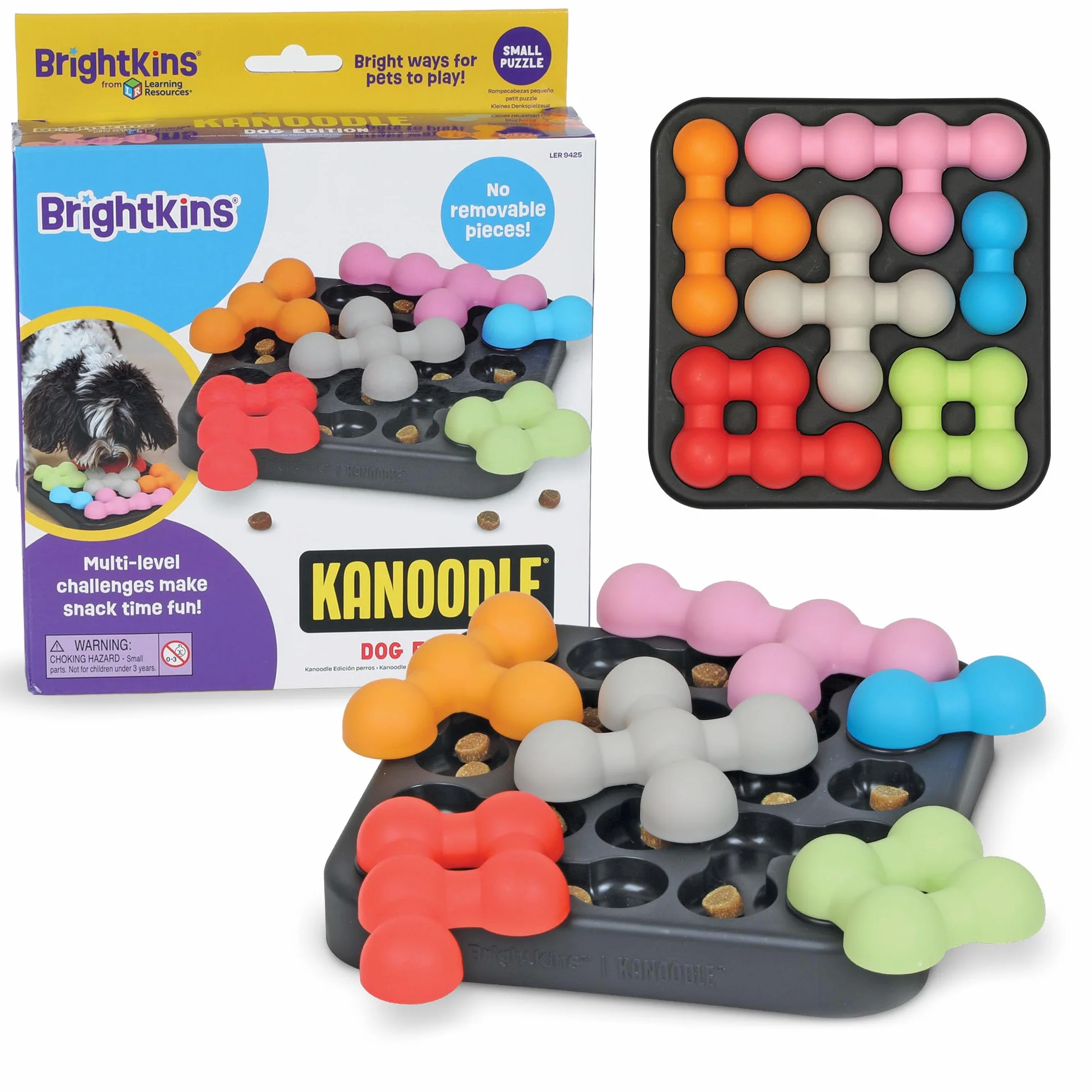 Brightkins Kanoodle Dog Edition – puzzle interattivo per cani intelligenti – gioco mentale antistress – resistente e compatto – ideale per snack e stimolazione
