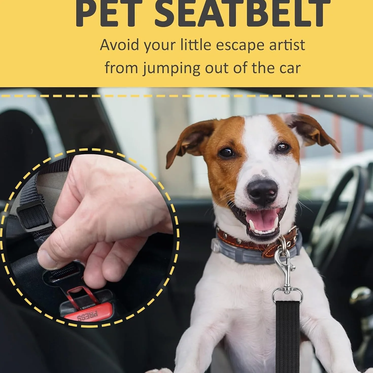 Cintura di sicurezza per cani auto, cintura di sicurezza per cani (2 pezzi) (01)