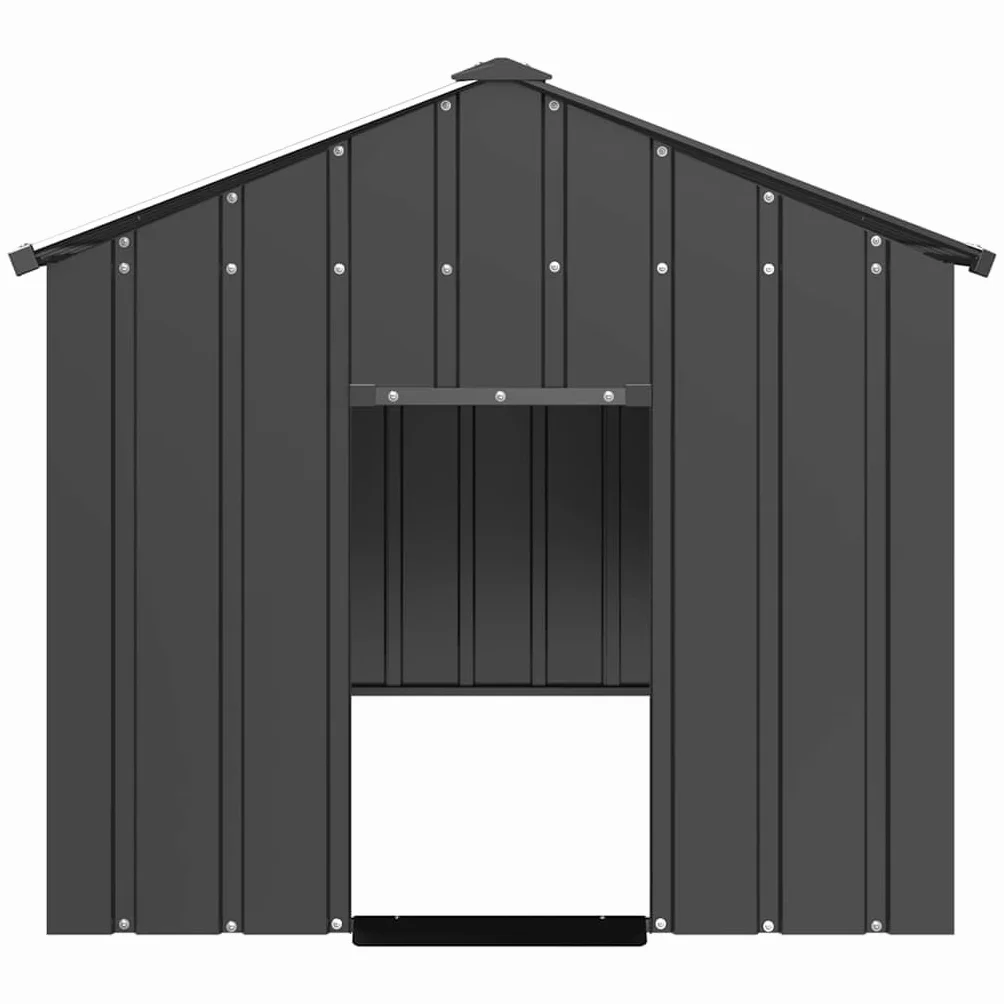 Gabbia Cani con Tetto 114x202x101cm Acciaio Zincato, Box per Cani da Esterno, Gabbia per Cani, Box per Cani, Recinto per Cani