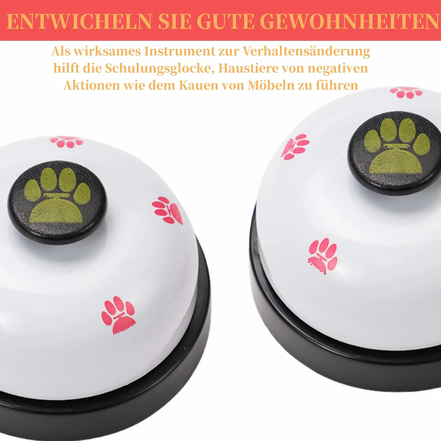 Campane da Addestramento per Animali, 2 Pezzi Campane per Cani Campane da Tavolo per la Comunicazione del vasino e l'addestramento di Pulizia Campane di Formazione intelligenza