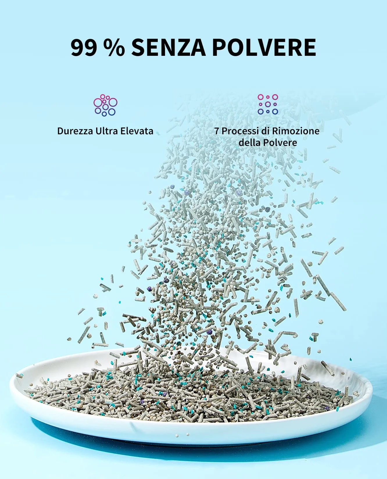 PETKIT 5 in 1 Lettiera per Gatti Mista - Confezione da 4, Lavabile, Inodore, Carbone Attivo, Ultra Assorbente e ad Asciugatura Rapida(quattro borse)