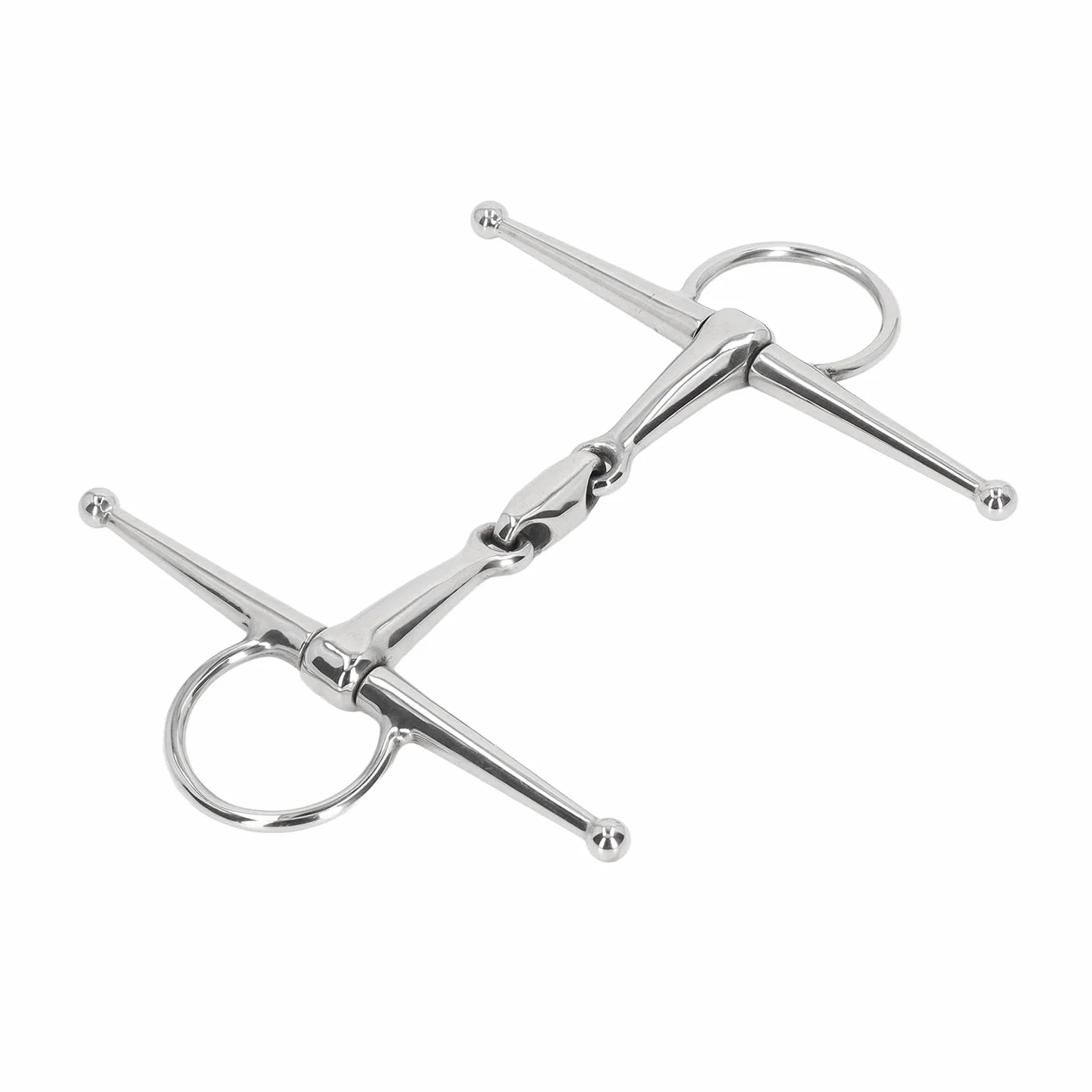 Bocchetta per cavalli in acciaio inossidabile da 135 mm per cavalli da allenamento e equitazione, premium, durevole, facile da controllare, design sicuro e amichevole, attrezzature per sport all'aria