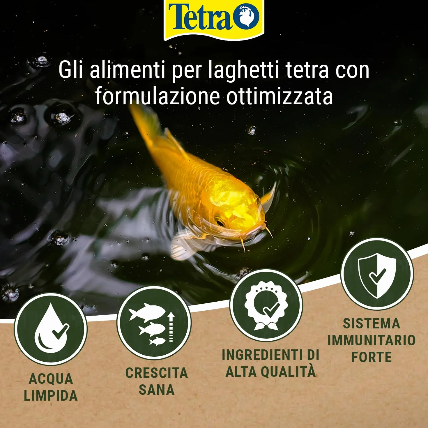 Tetra Pond Flakes 1 L Mangime per Pesci in Fiocchi, Ottimale per Pesci Giovani e di Piccole Dimensioni del Laghetto da Giardino
