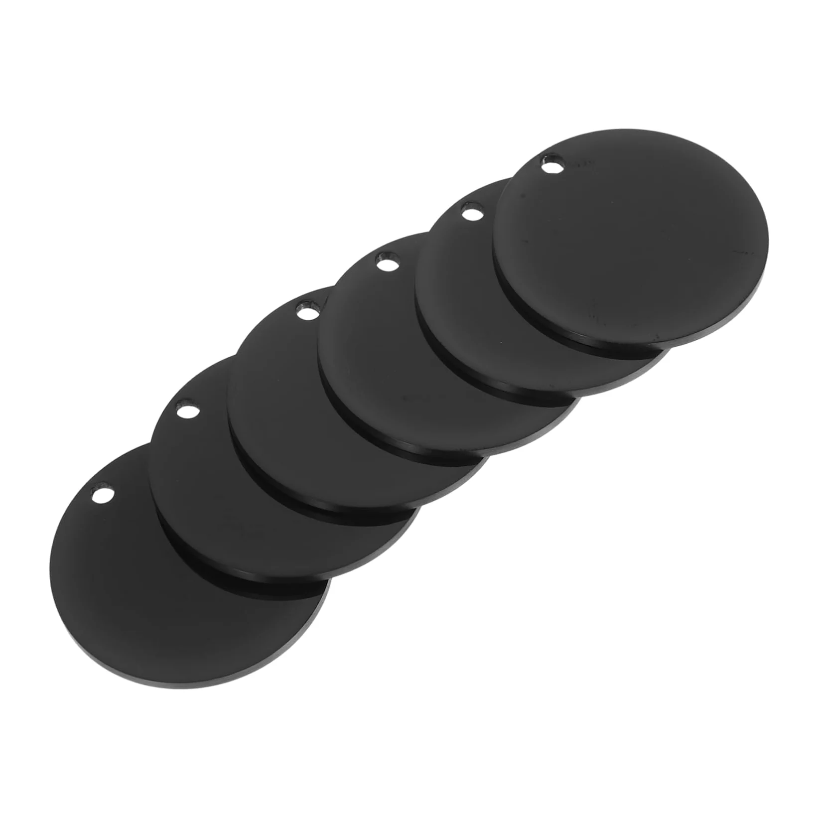 Angoily 4 Set Di Animali Domestici Piccola Etichetta Chiave Spazi Vuoti Per Medagliette Per Cani Targhette Identificative Del Cane Tag Del Cane Nero Acciaio Inossidabile 6 Pezzi*4