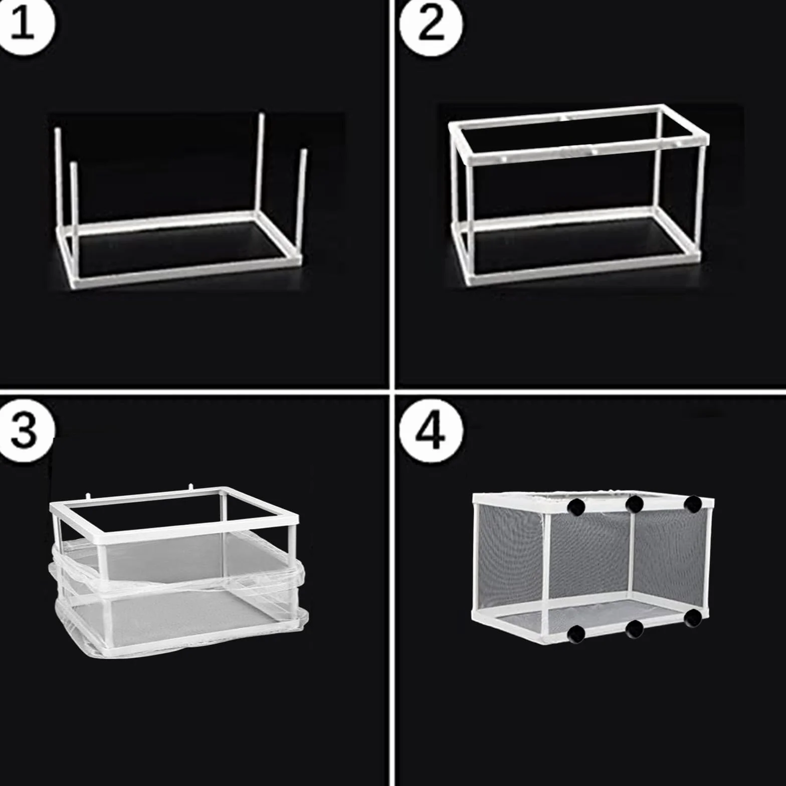 2 Pezzi Scatola di Allevamento, Scatola di Allevamento in Plastica, Incubatrice per Pesci D'acquario, Adatto per Acquari, Isolare Piantine e Sostenere l'incubazione e la Riproduzione (Bianco)