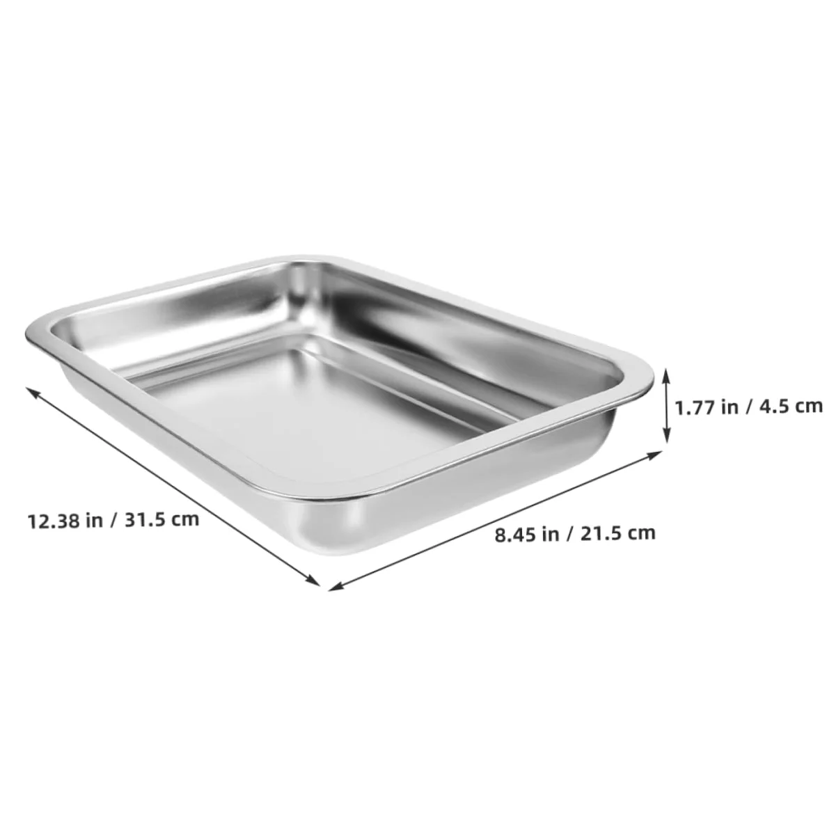 Luxshiny Lettiera per Gatti in Acciaio Inox 304 Aperta, Grande Capacità 2 Pezzi, Toilette per Gattini Resistente senza Perforazioni, per Uso Domestico e Viaggi