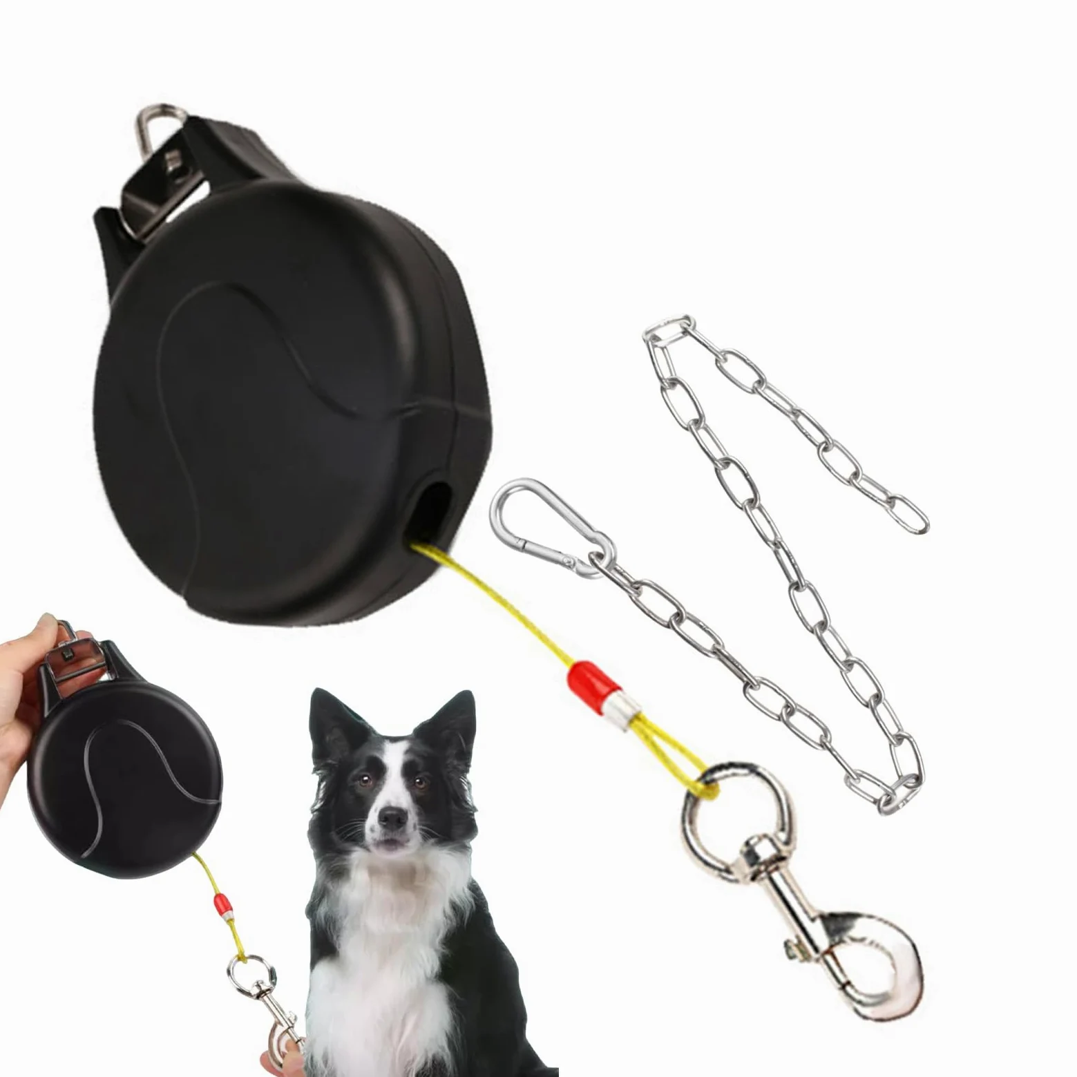 Guinzaglio Estensibile Per Cani Addestramento Animali Resistente | Corda Estraibile per Cani da Parete Per Passeggiate Corsa Escursioni Spiaggia Cortile Giardino Attività All'Aperto